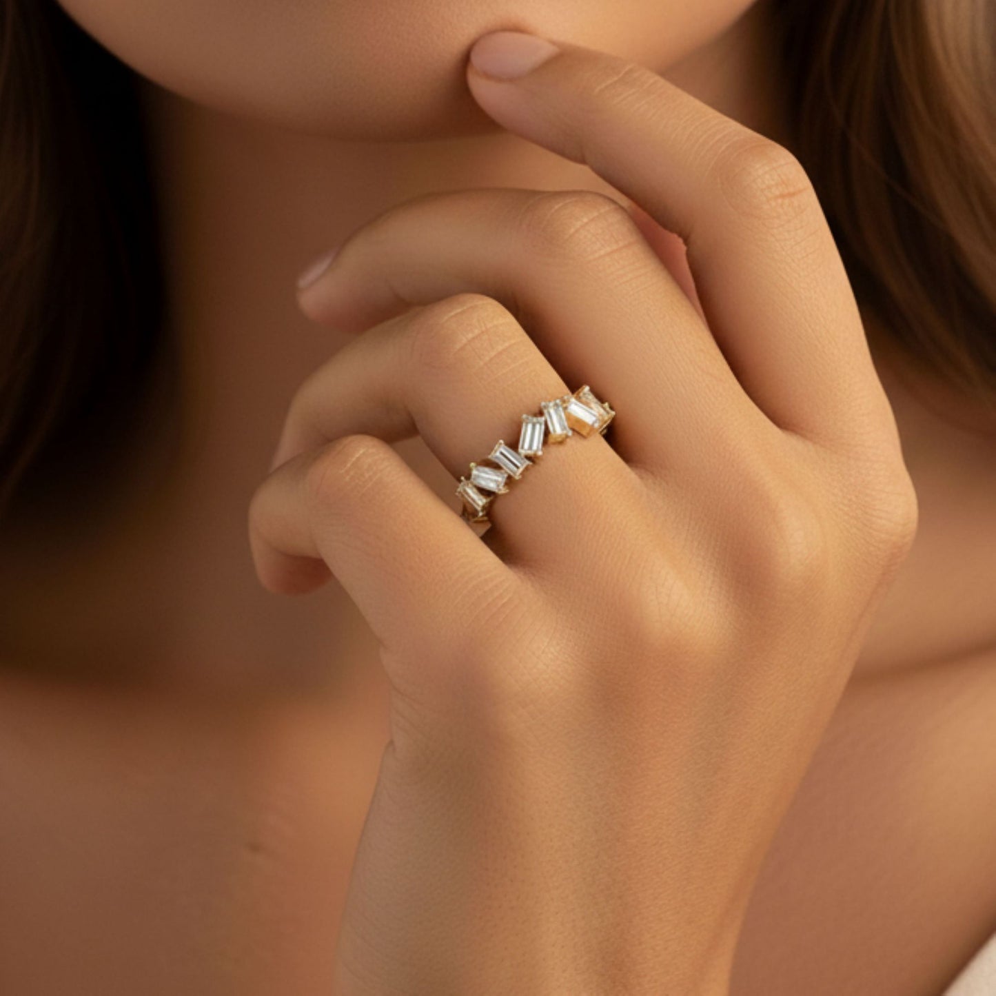 Baguette Lab Diamond Ring