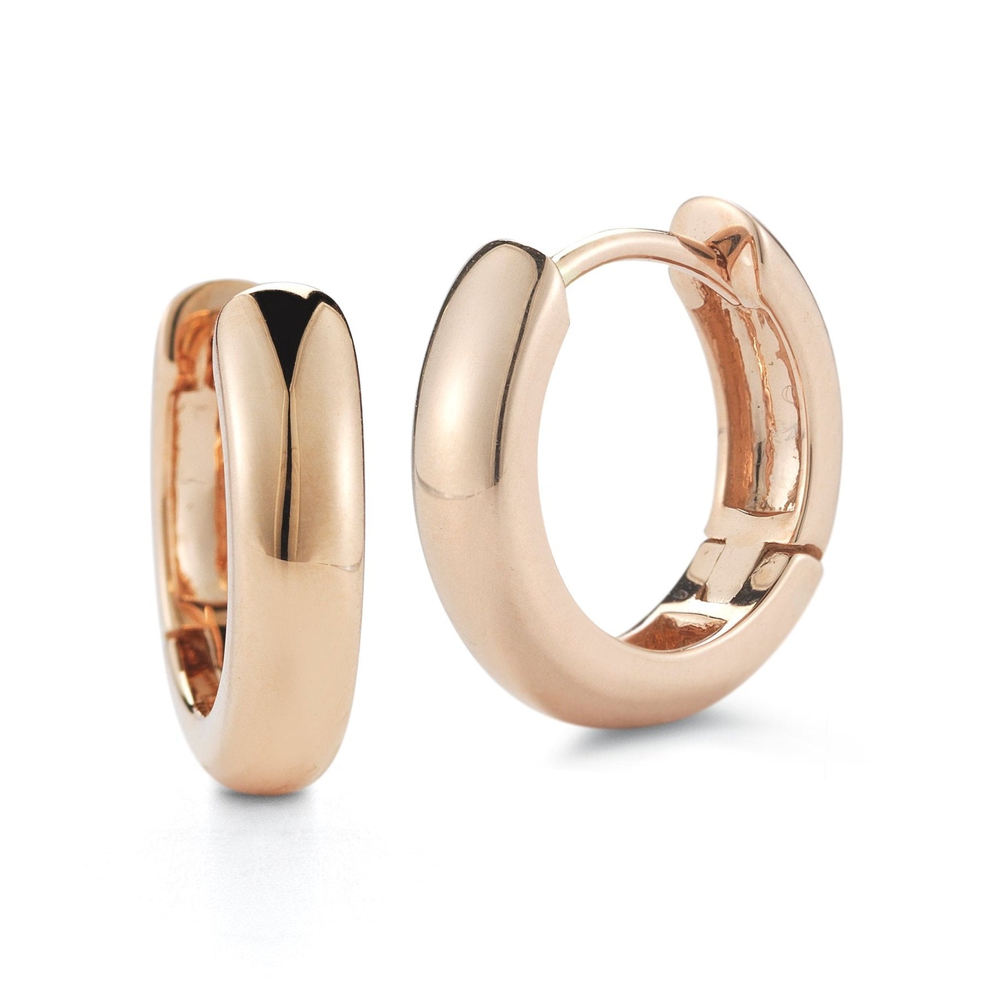 Gold Huggie Hoop Earrings Carbon House