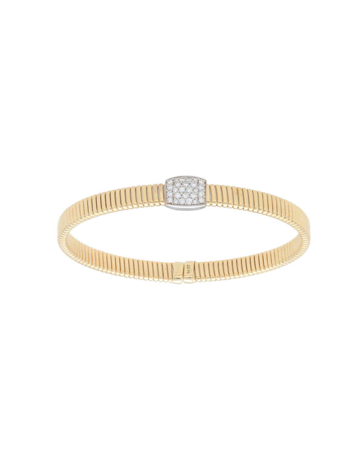 Gold Natural Diamond Pave Coil Bracelet Carbon House