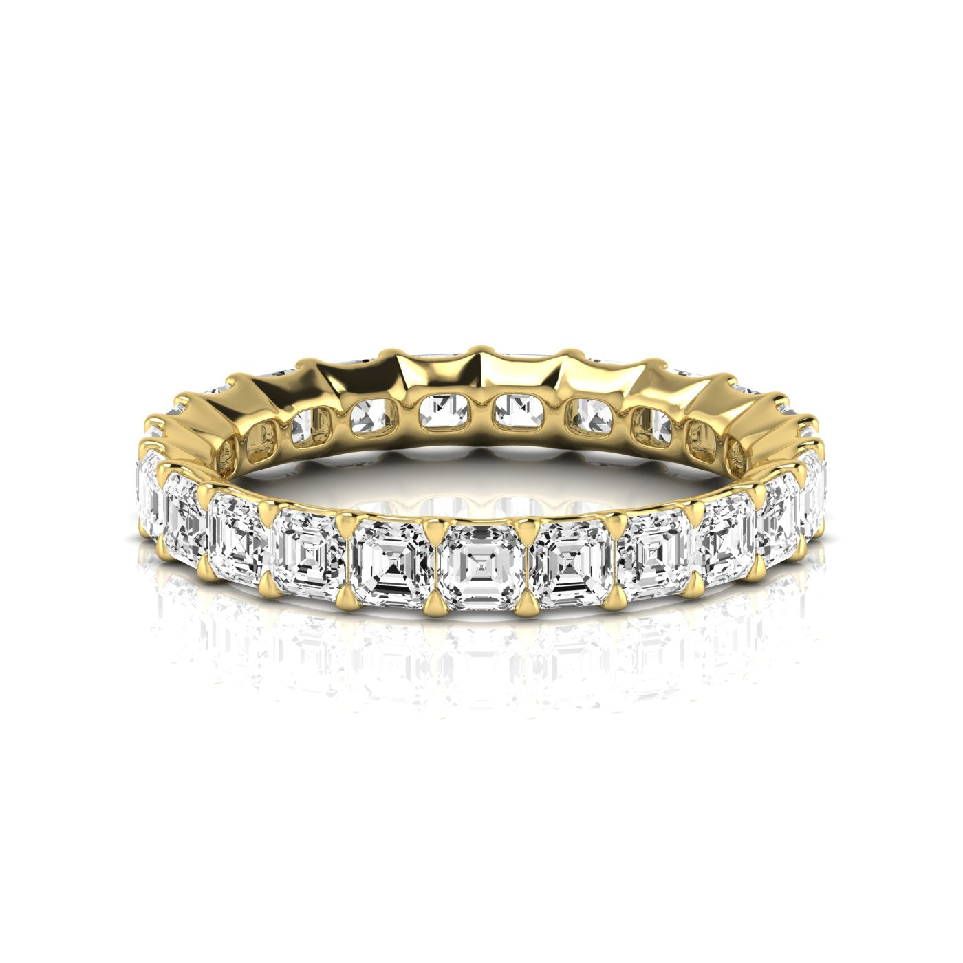 Asscher Eternity Lab Diamond Band Ring Carbon House