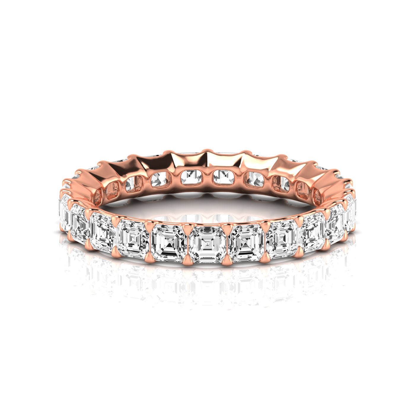 Asscher Eternity Lab Diamond Band Ring Carbon House