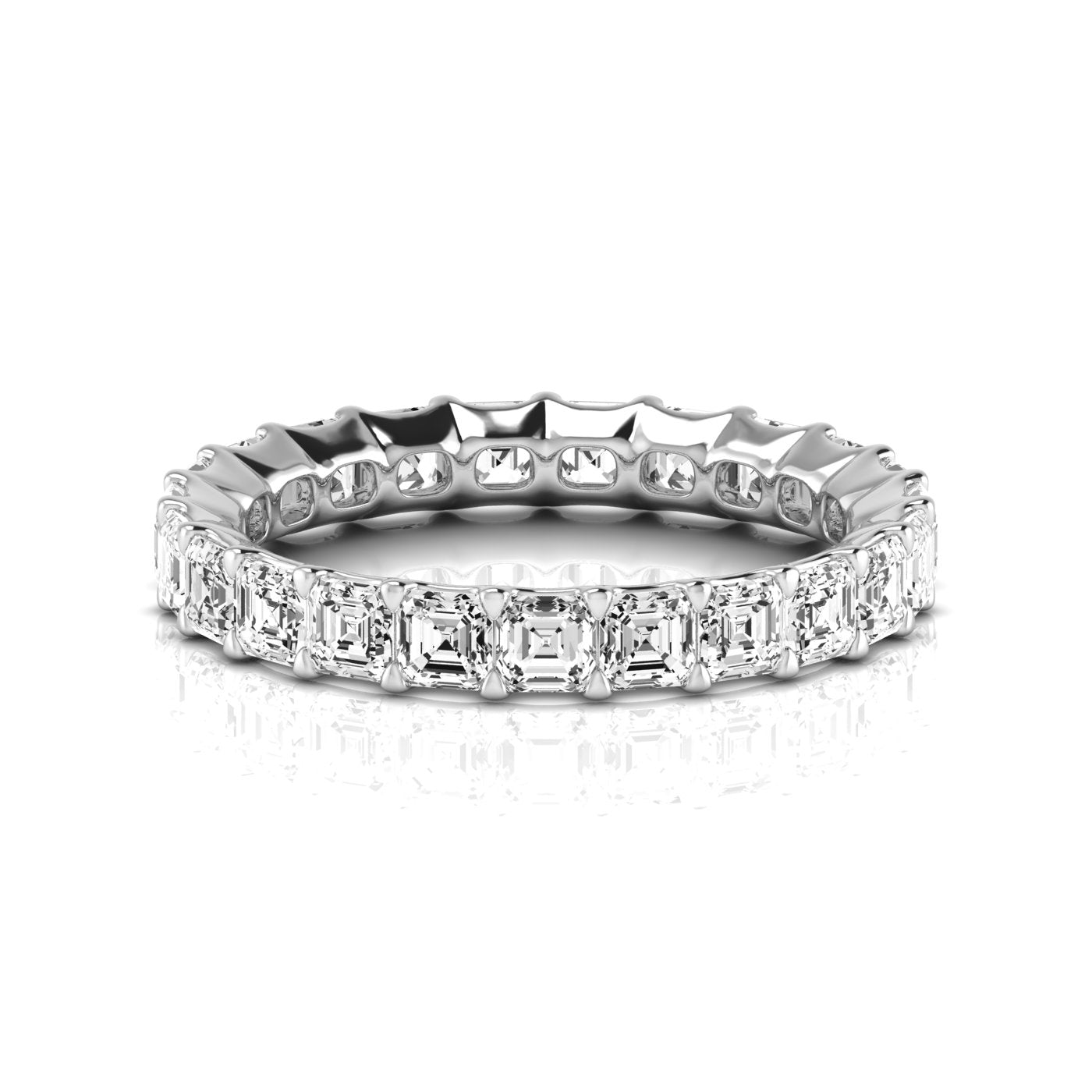 Asscher Eternity Lab Diamond Band Ring Carbon House