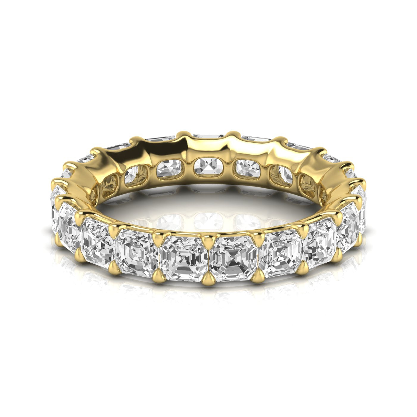 Asscher Eternity Lab Diamond Band Ring Carbon House