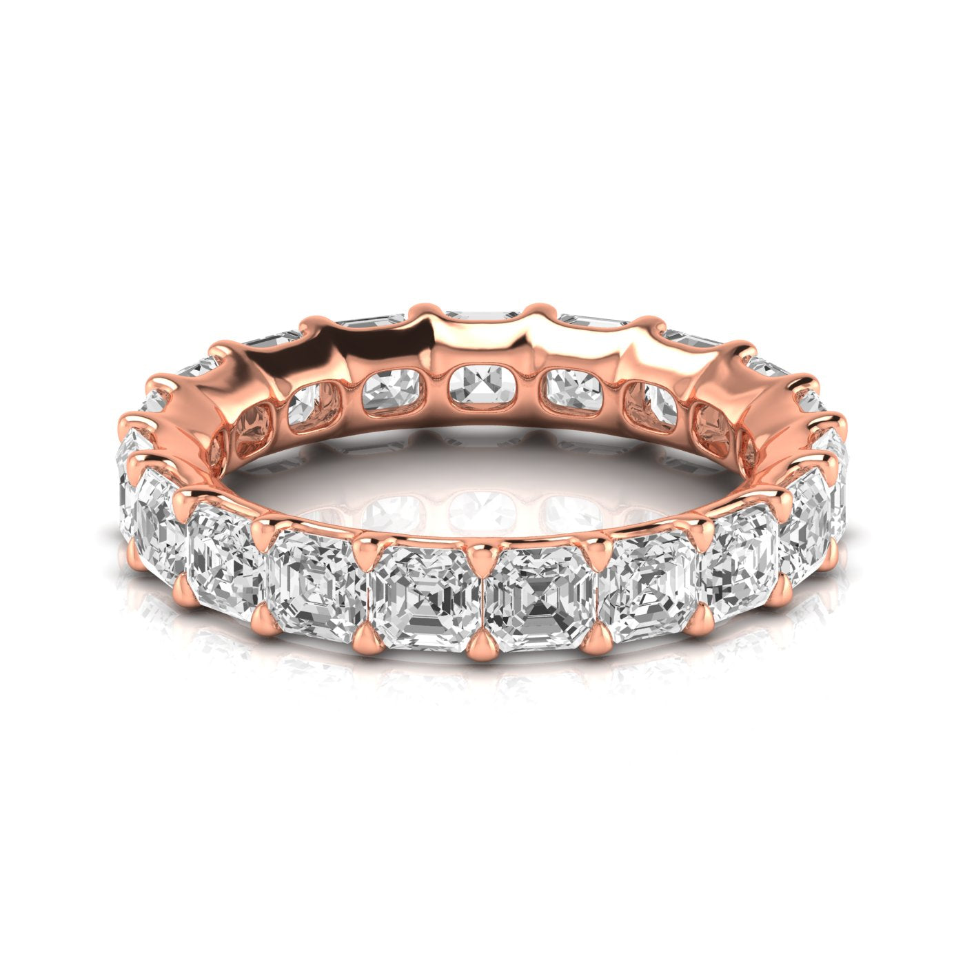 Asscher Eternity Lab Diamond Band Ring Carbon House
