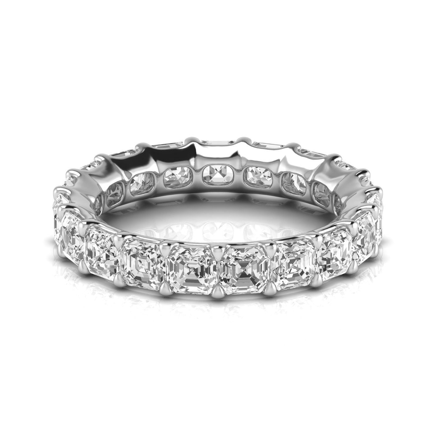 Asscher Eternity Lab Diamond Band Ring Carbon House