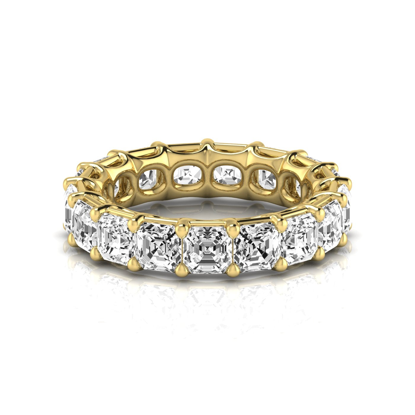 Asscher Eternity Lab Diamond Band Ring Carbon House