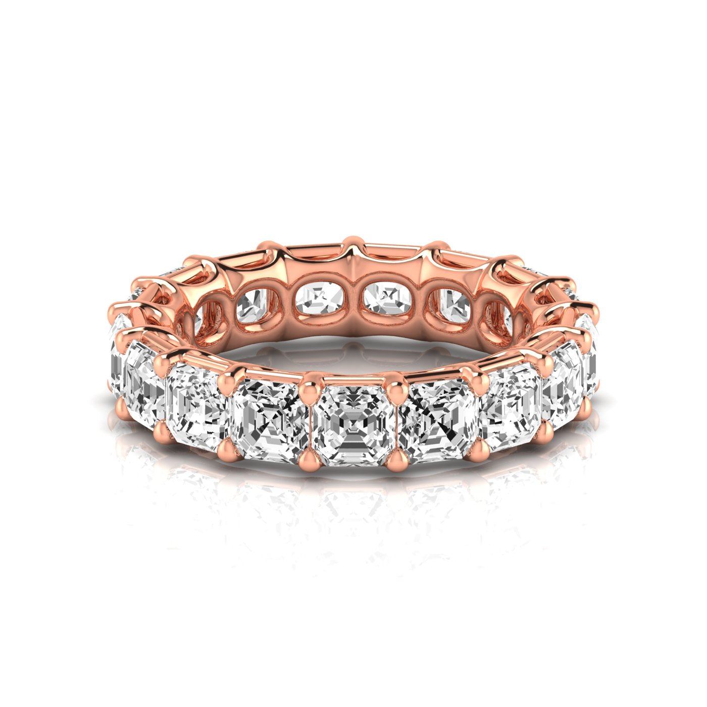 Asscher Eternity Lab Diamond Band Ring Carbon House