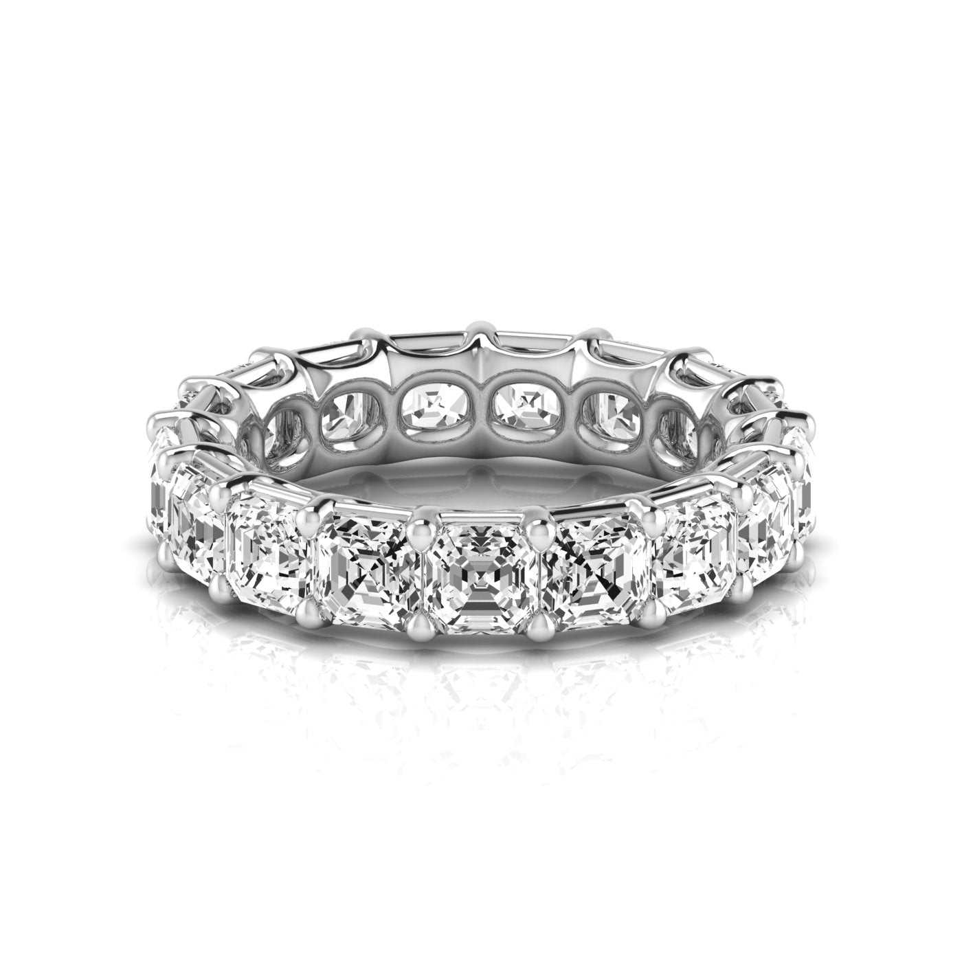 Asscher Eternity Lab Diamond Band Ring Carbon House