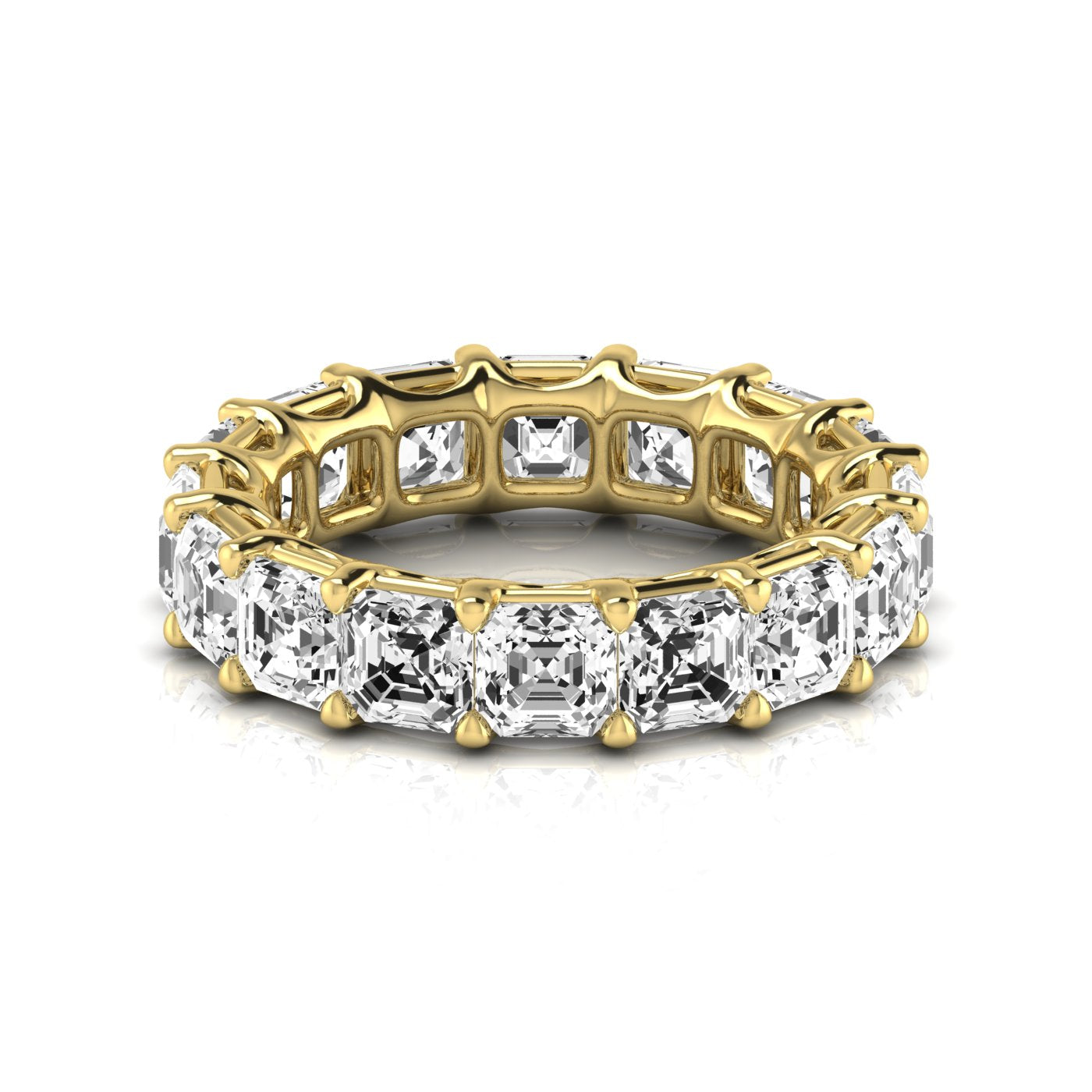 Asscher Eternity Lab Diamond Band Ring Carbon House