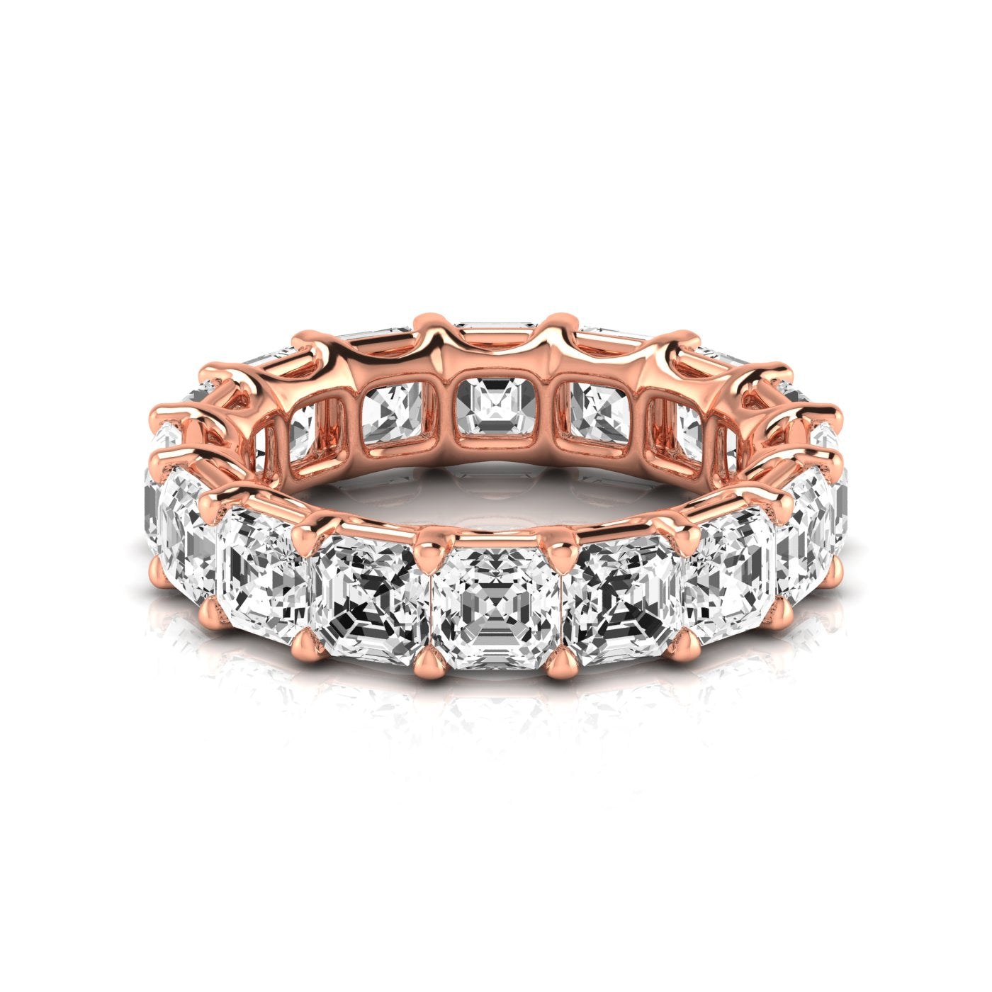 Asscher Eternity Lab Diamond Band Ring Carbon House