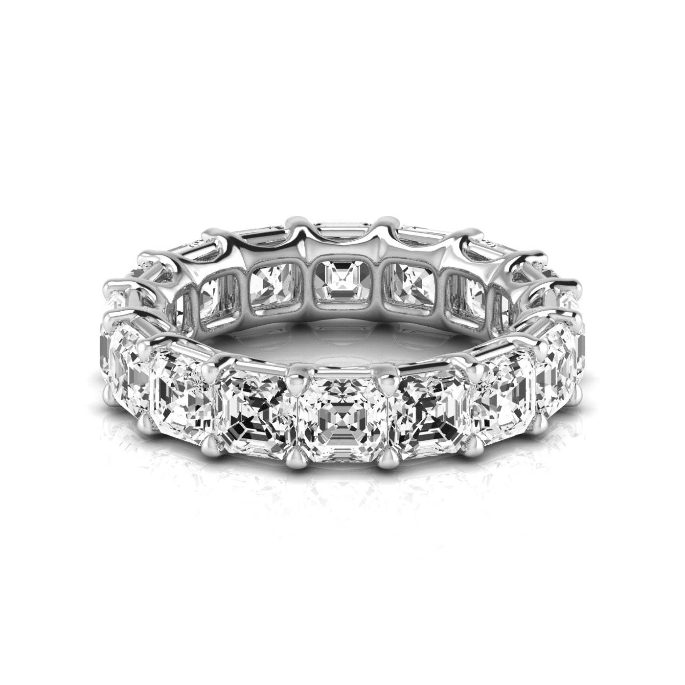 Asscher Eternity Lab Diamond Band Ring Carbon House