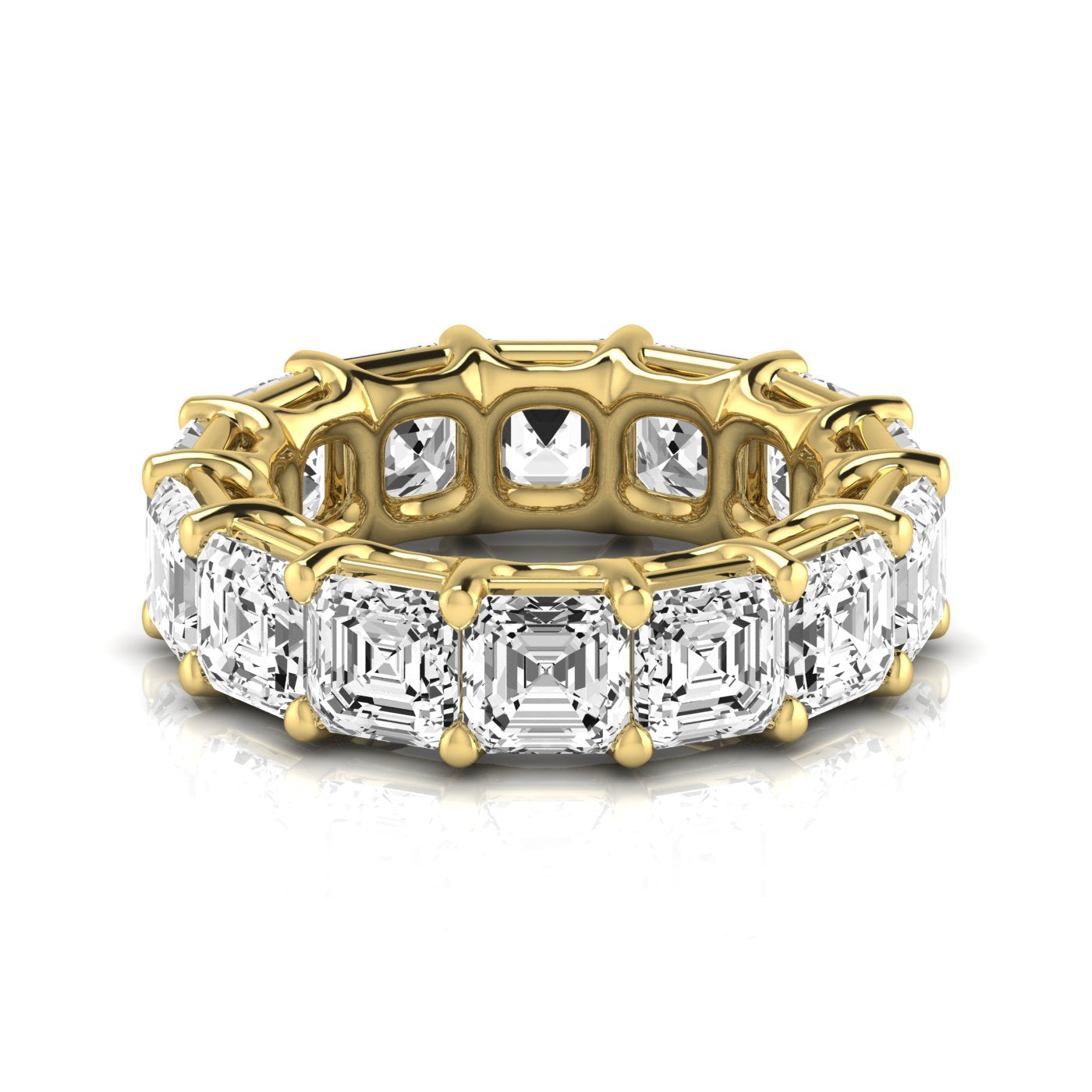 Asscher Eternity Lab Diamond Band Ring Carbon House