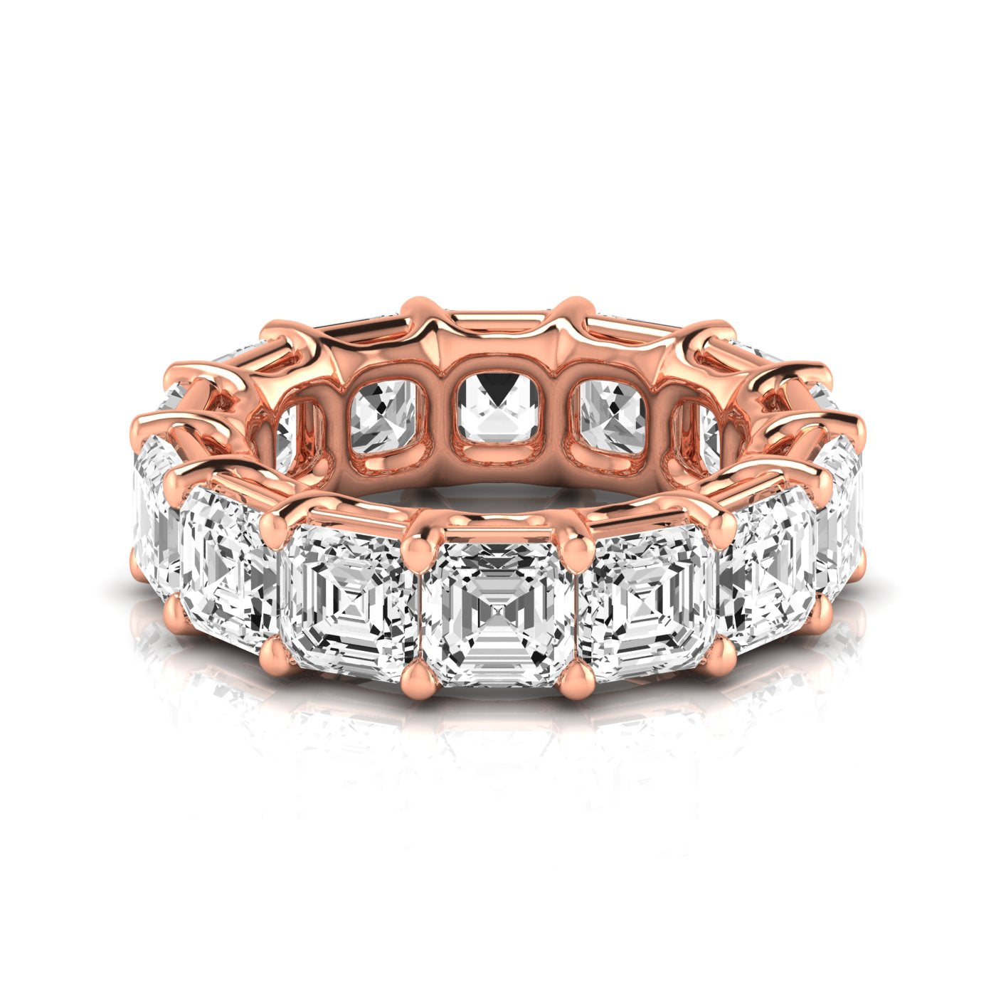 Asscher Eternity Lab Diamond Band Ring Carbon House