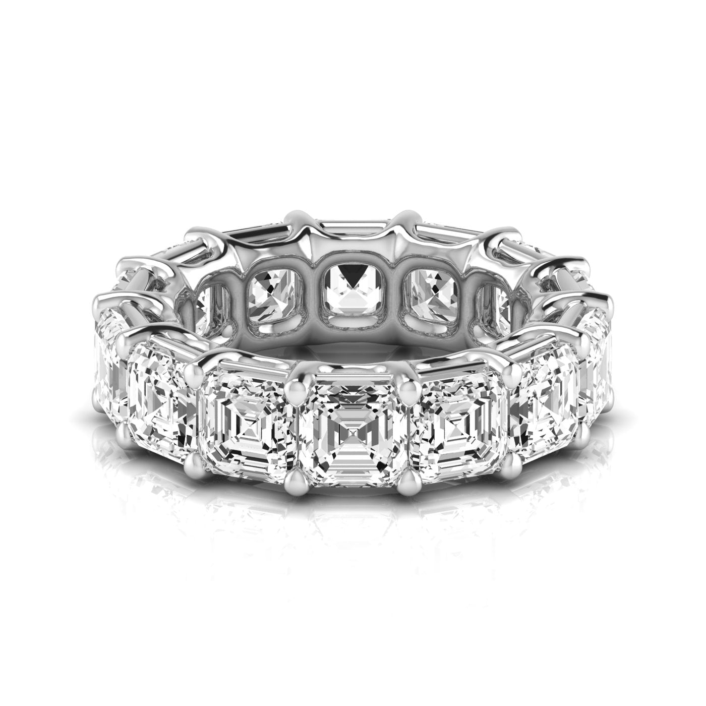 Asscher Eternity Lab Diamond Band Ring Carbon House