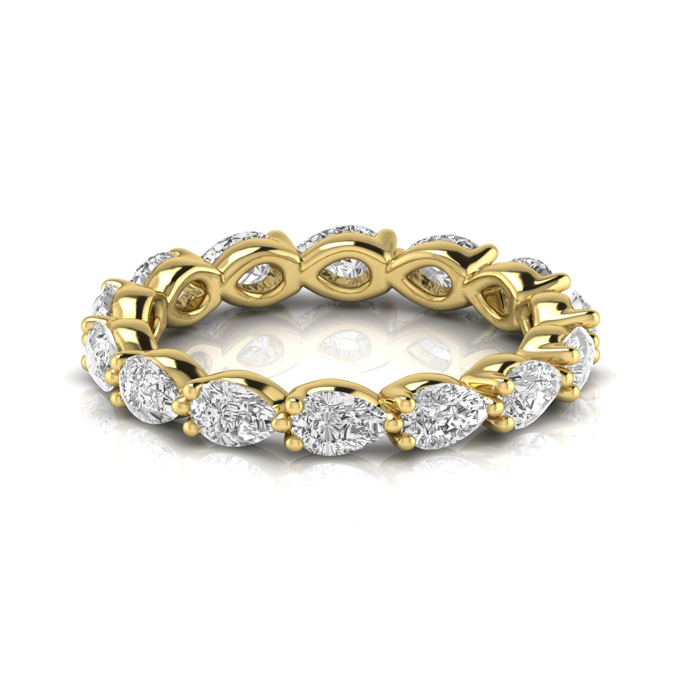 Pear Eternity Lab Diamond Band Ring