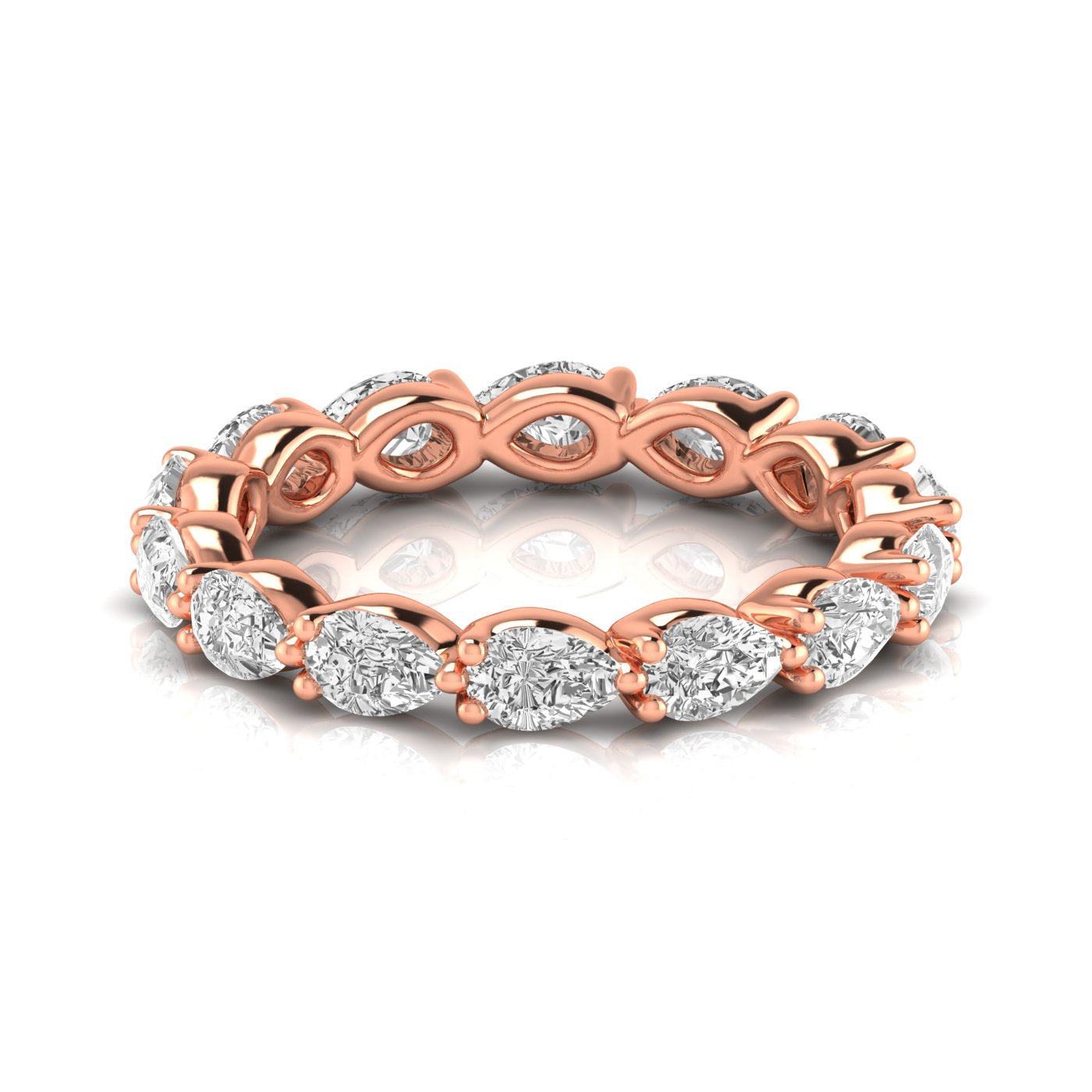 Pear Eternity Lab Diamond Band Ring