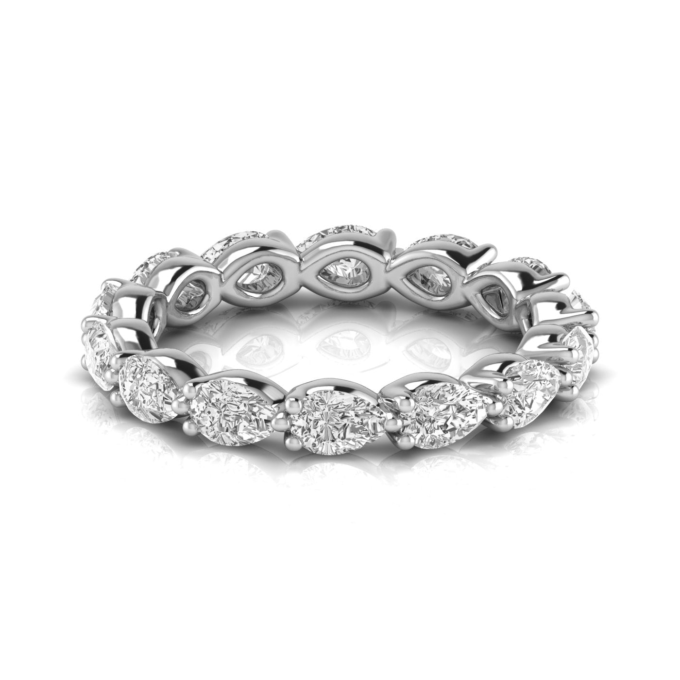 Pear Eternity Lab Diamond Band Ring