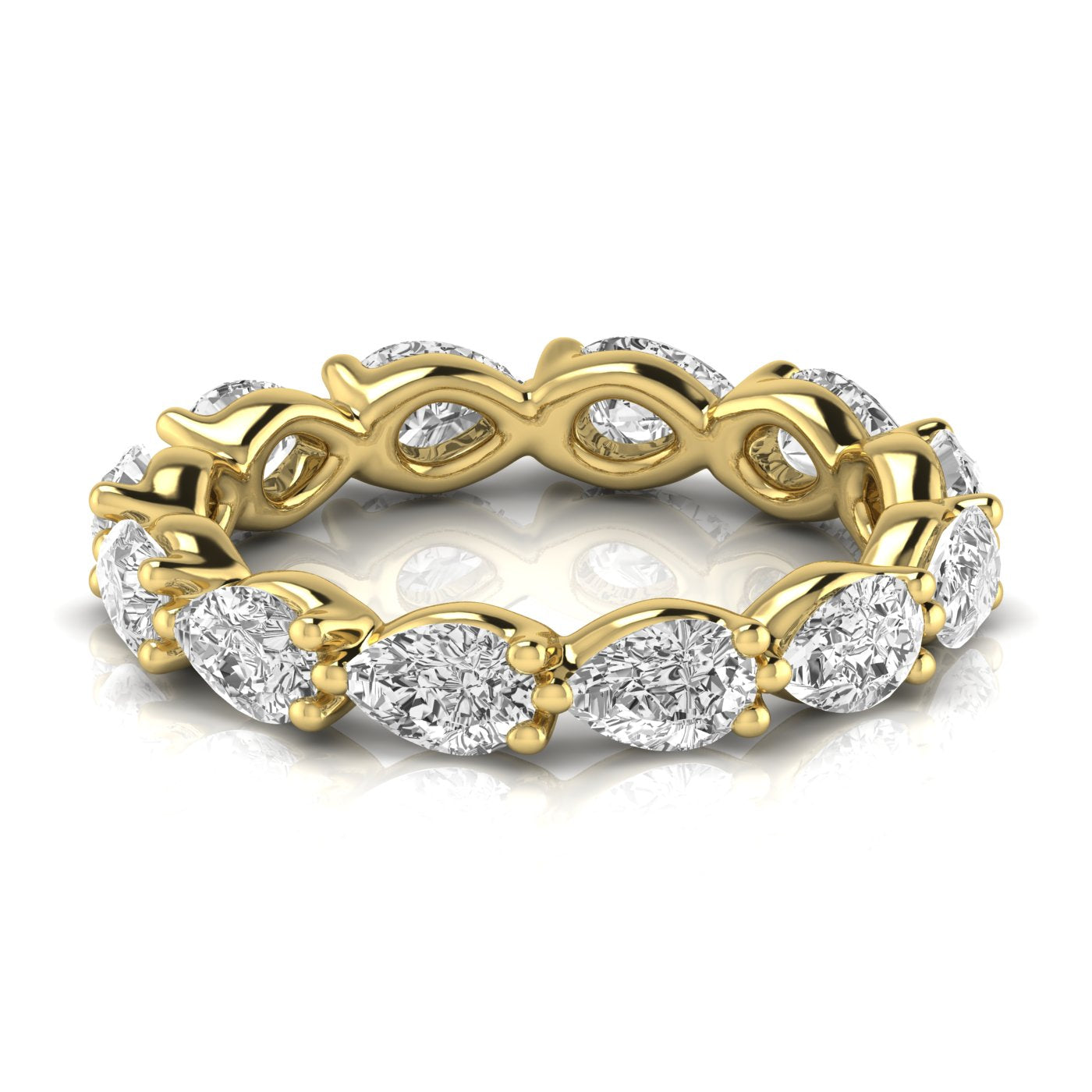 Pear Eternity Lab Diamond Band Ring