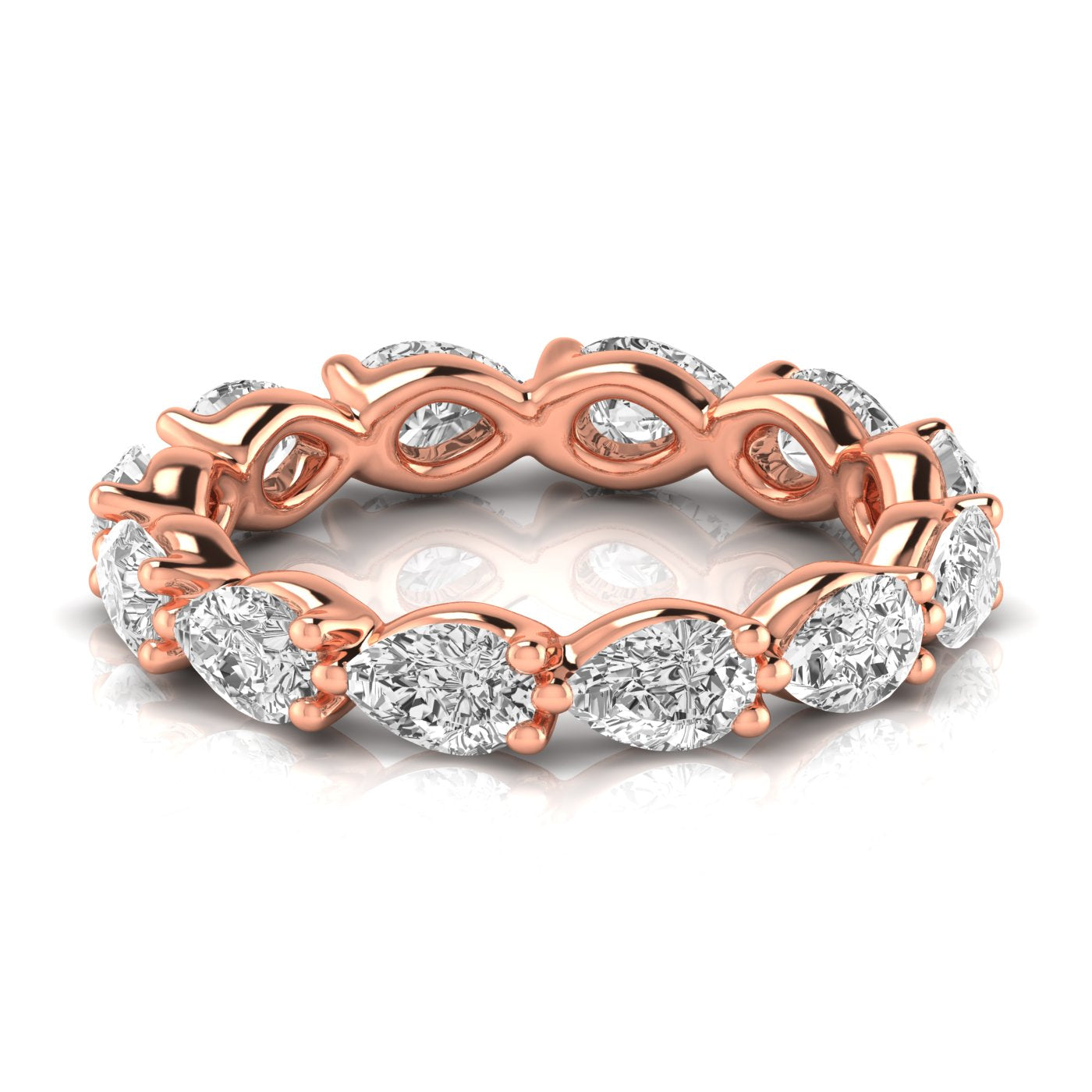 Pear Eternity Lab Diamond Band Ring