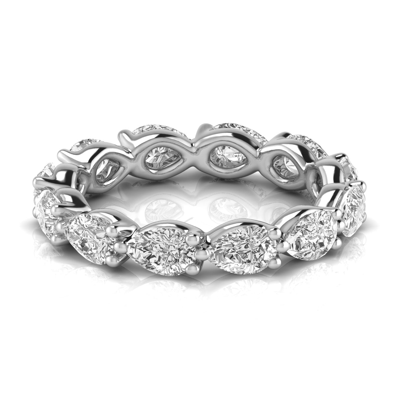 Pear Eternity Lab Diamond Band Ring