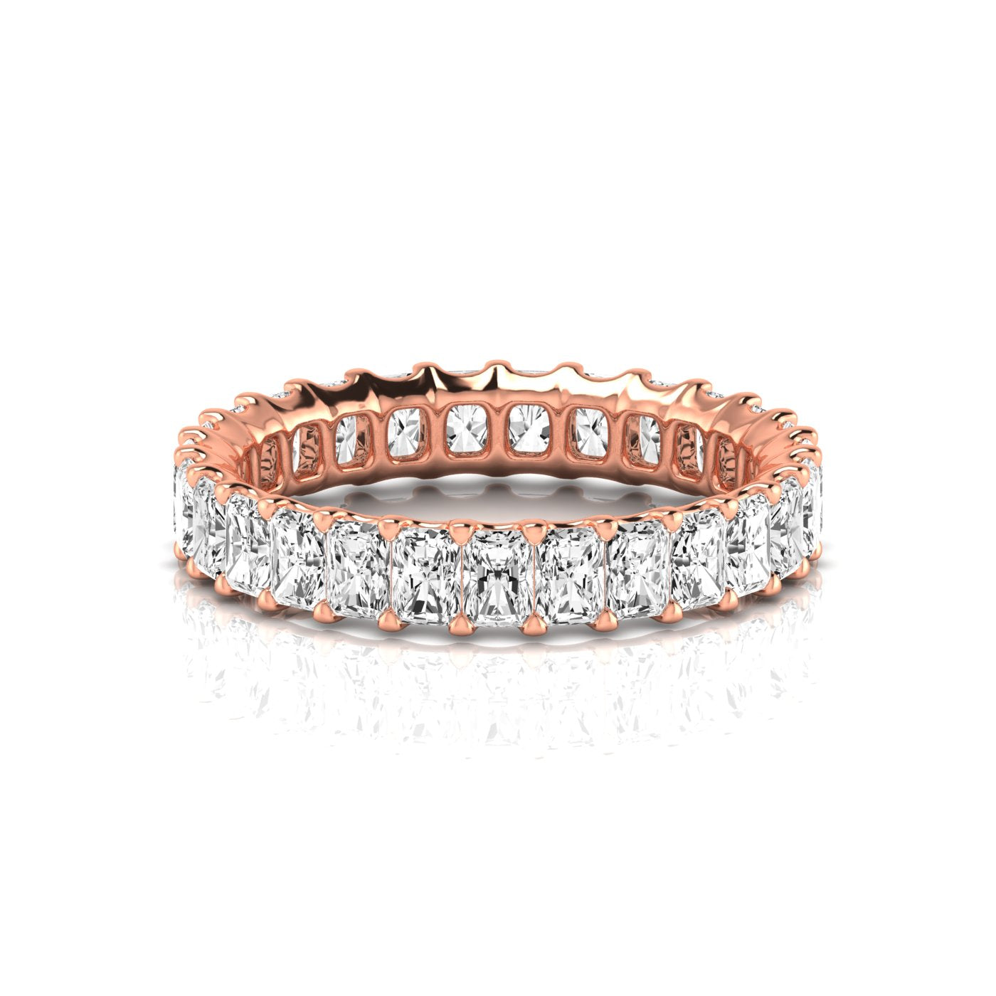 Radiant Eternity Lab Diamond Band Ring Carbon House