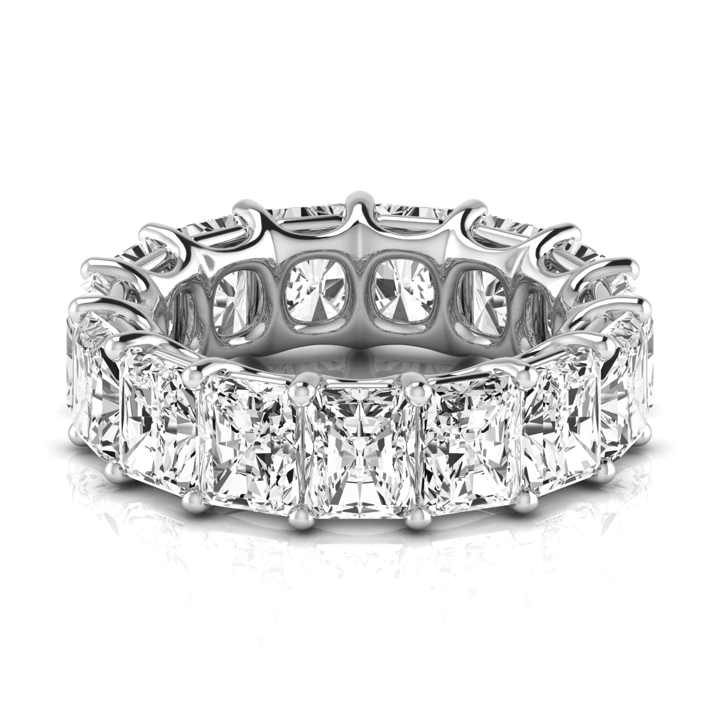 Radiant Eternity Lab Diamond Band Ring Carbon House