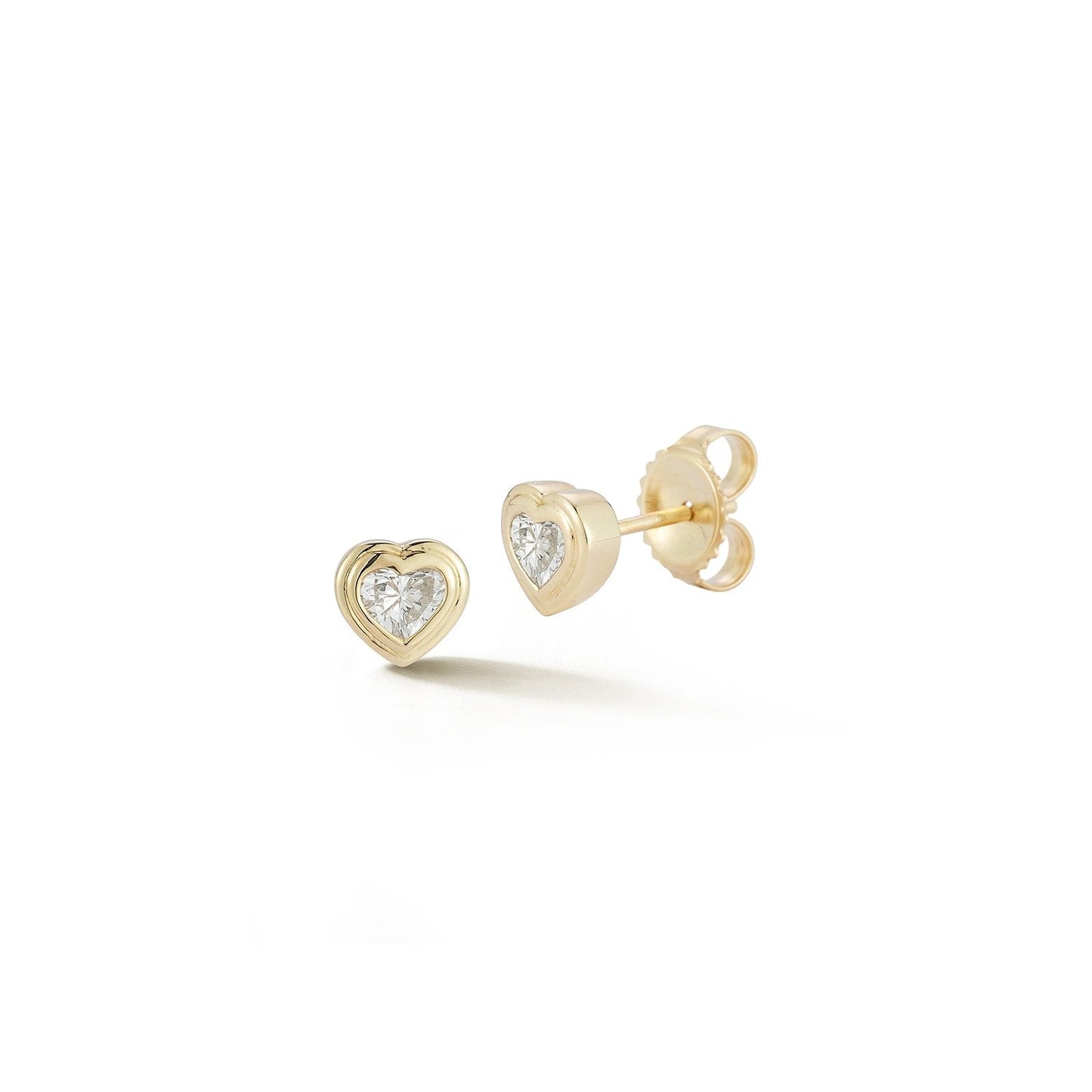 Double Bezel Bead Stud Earrings Carbon House