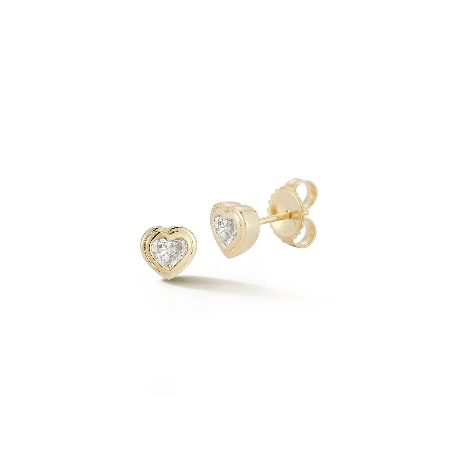 Double Bezel Bead Stud Earrings Carbon House