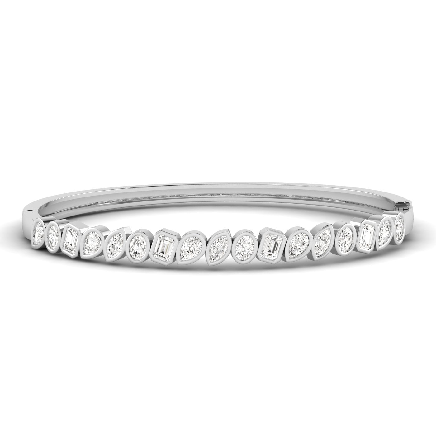 Multi Shape Bezel Lab Diamond Bracelet Carbon House