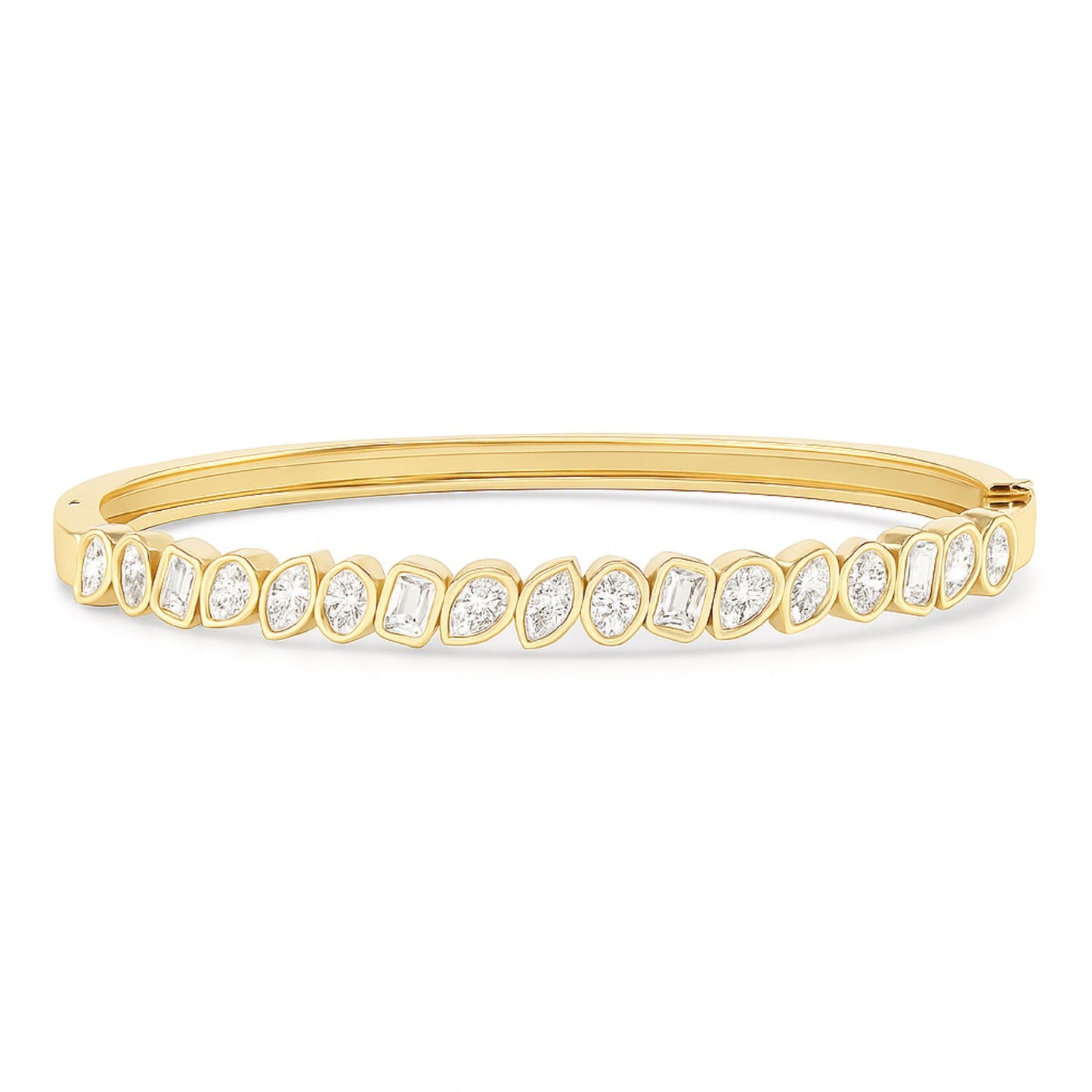 Multi Shape Bezel Lab Diamond Bracelet Carbon House