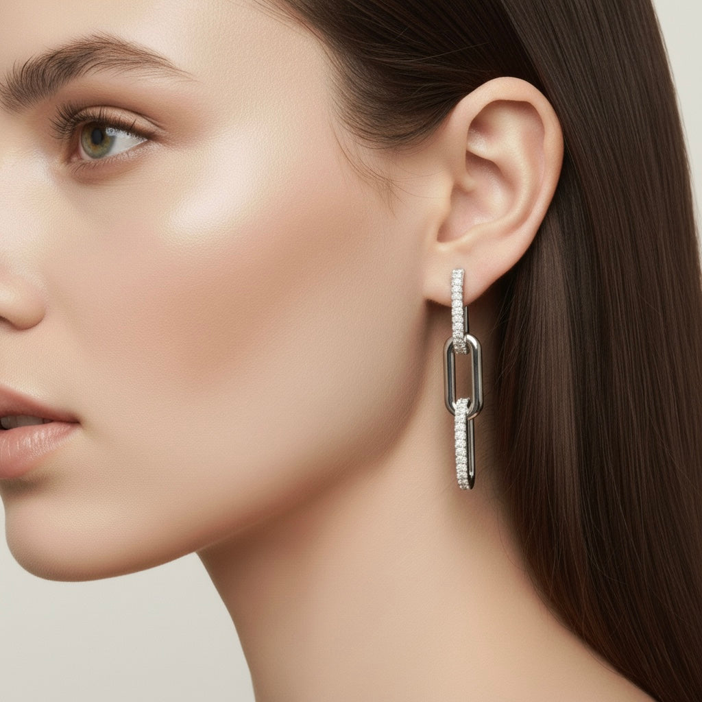 Link Drop Lab Diamond Earrings Carbon House