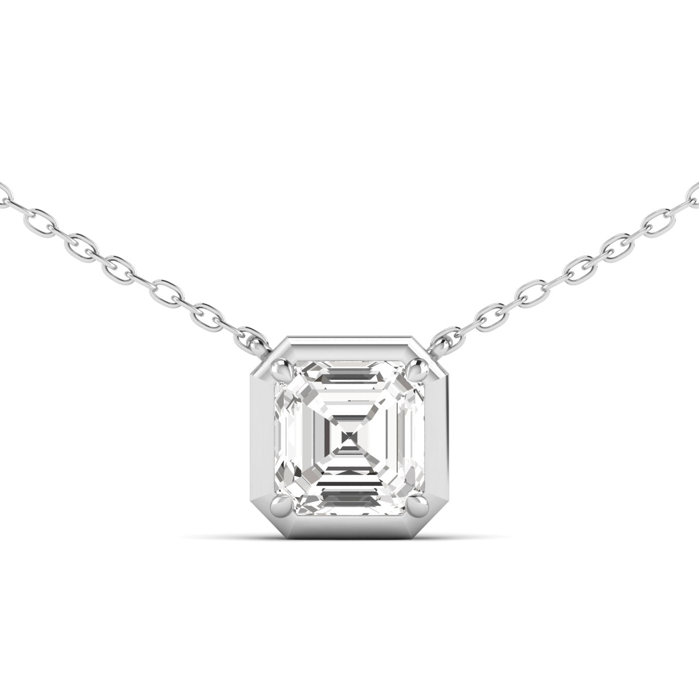 Bezel Asscher Necklace
