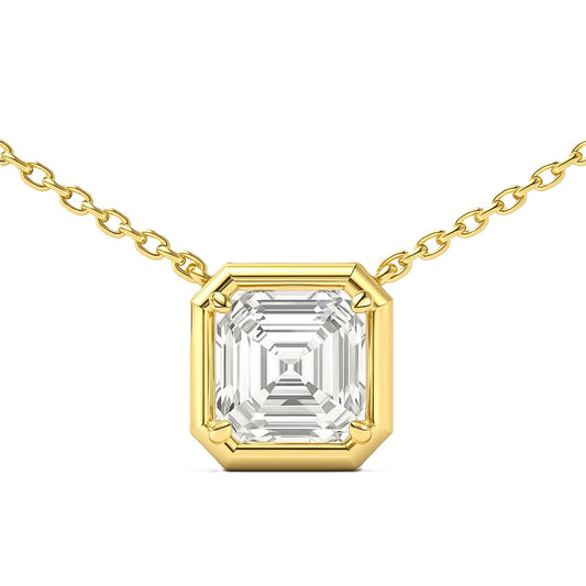 Bezel Asscher Necklace