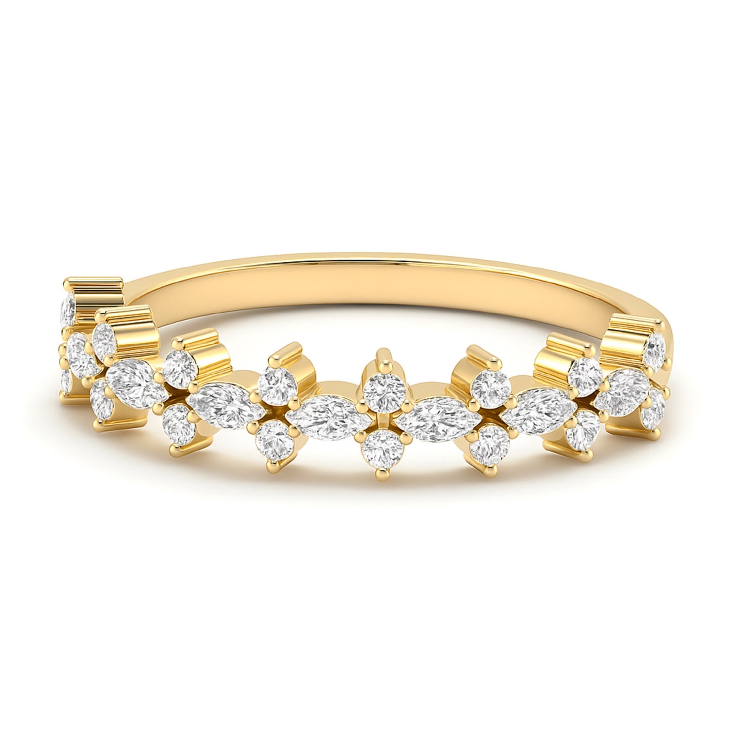 Marquise & Round Lab Diamond Ring