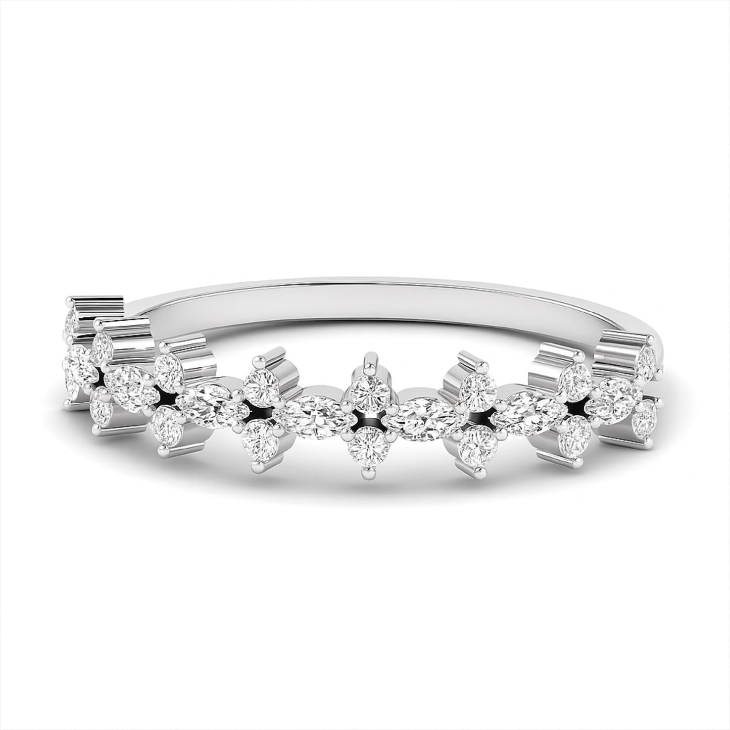 Marquise & Round Lab Diamond Ring