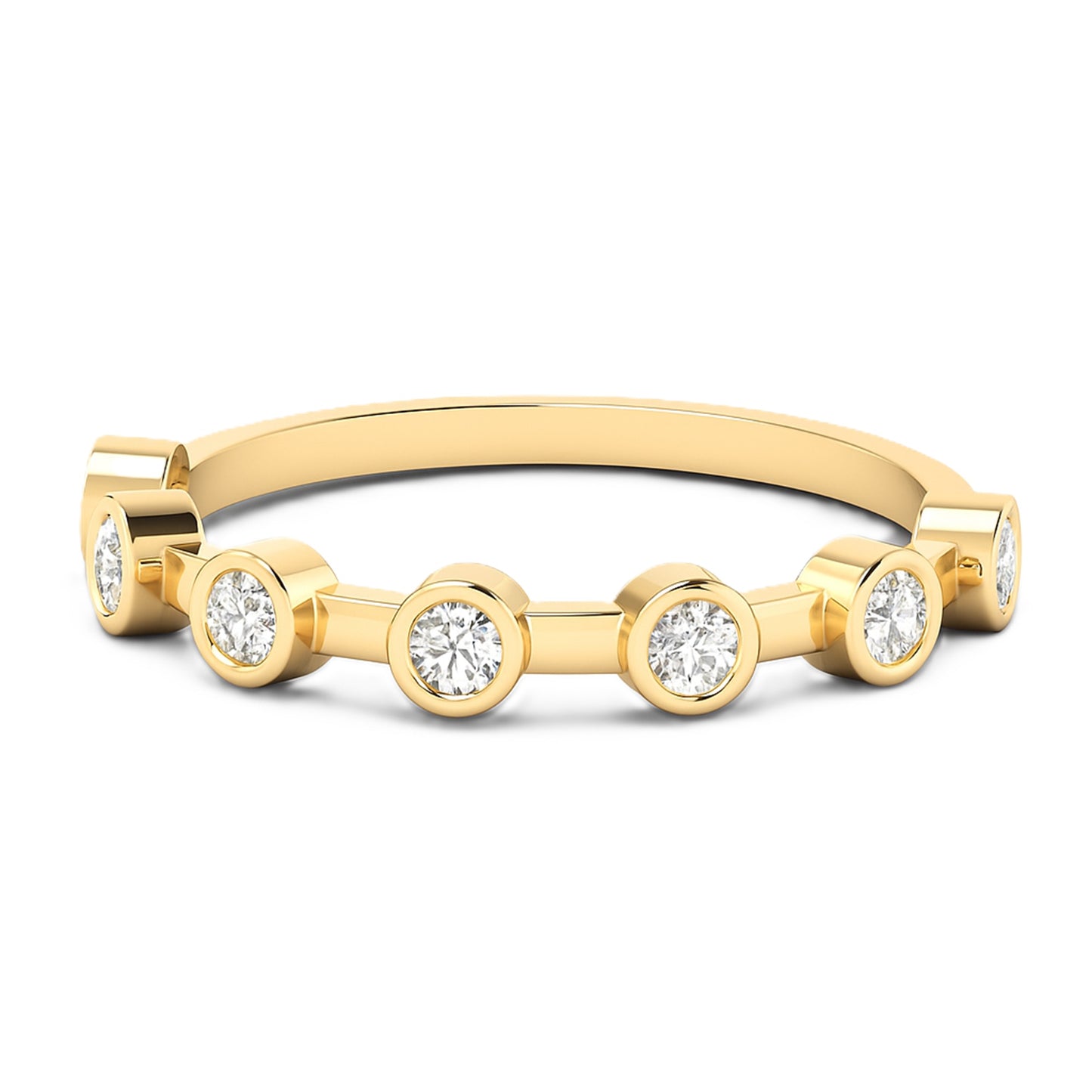 Bezel Bar Lab Diamond Band Ring