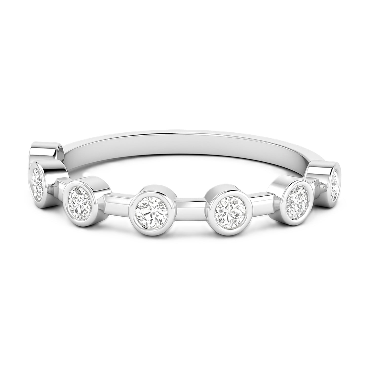 Bezel Bar Lab Diamond Band Ring