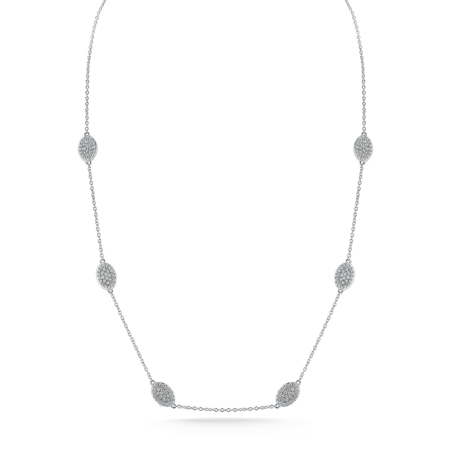 Pave Natural Diamond Disc Chain Necklace Carbon House