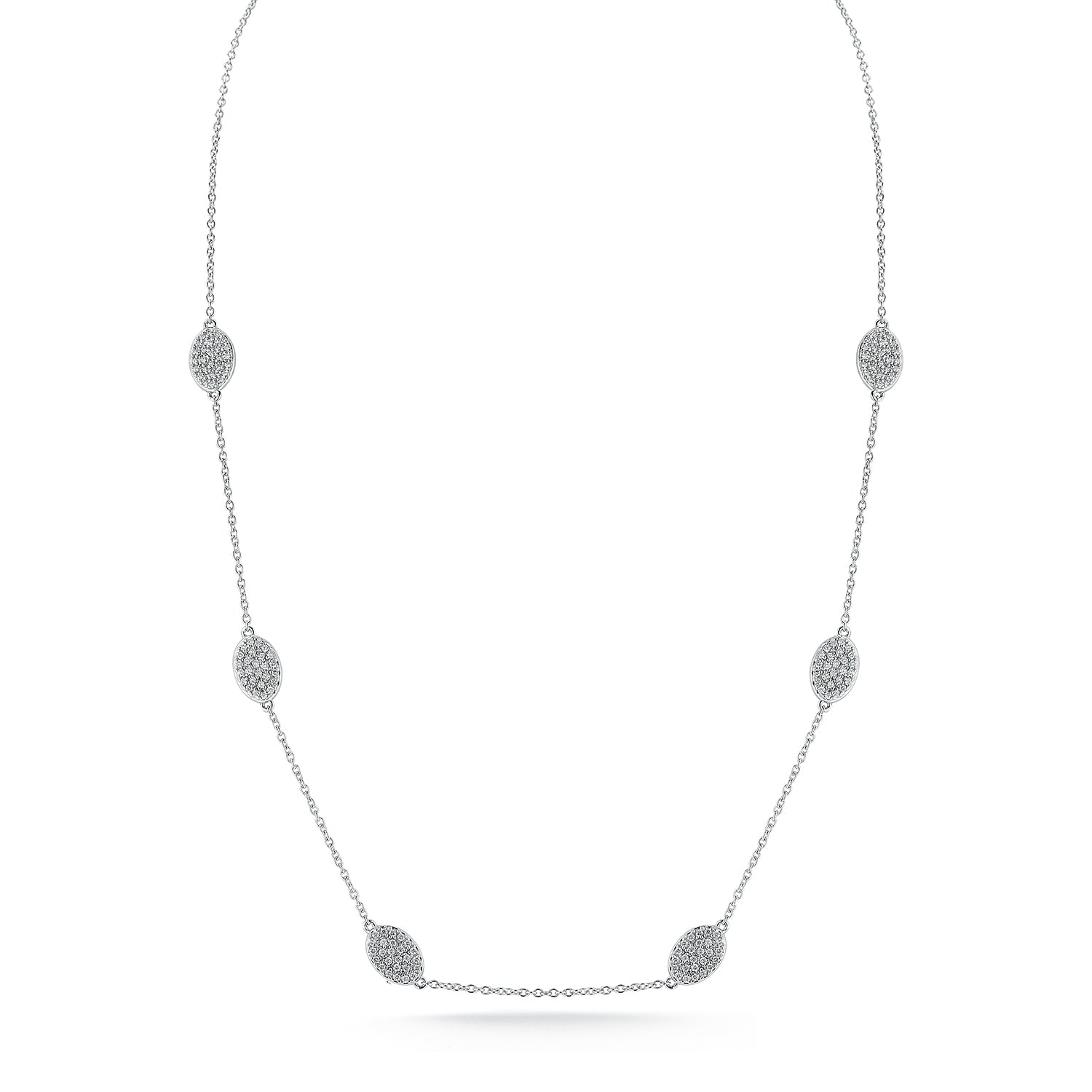Pave Natural Diamond Disc Chain Necklace Carbon House