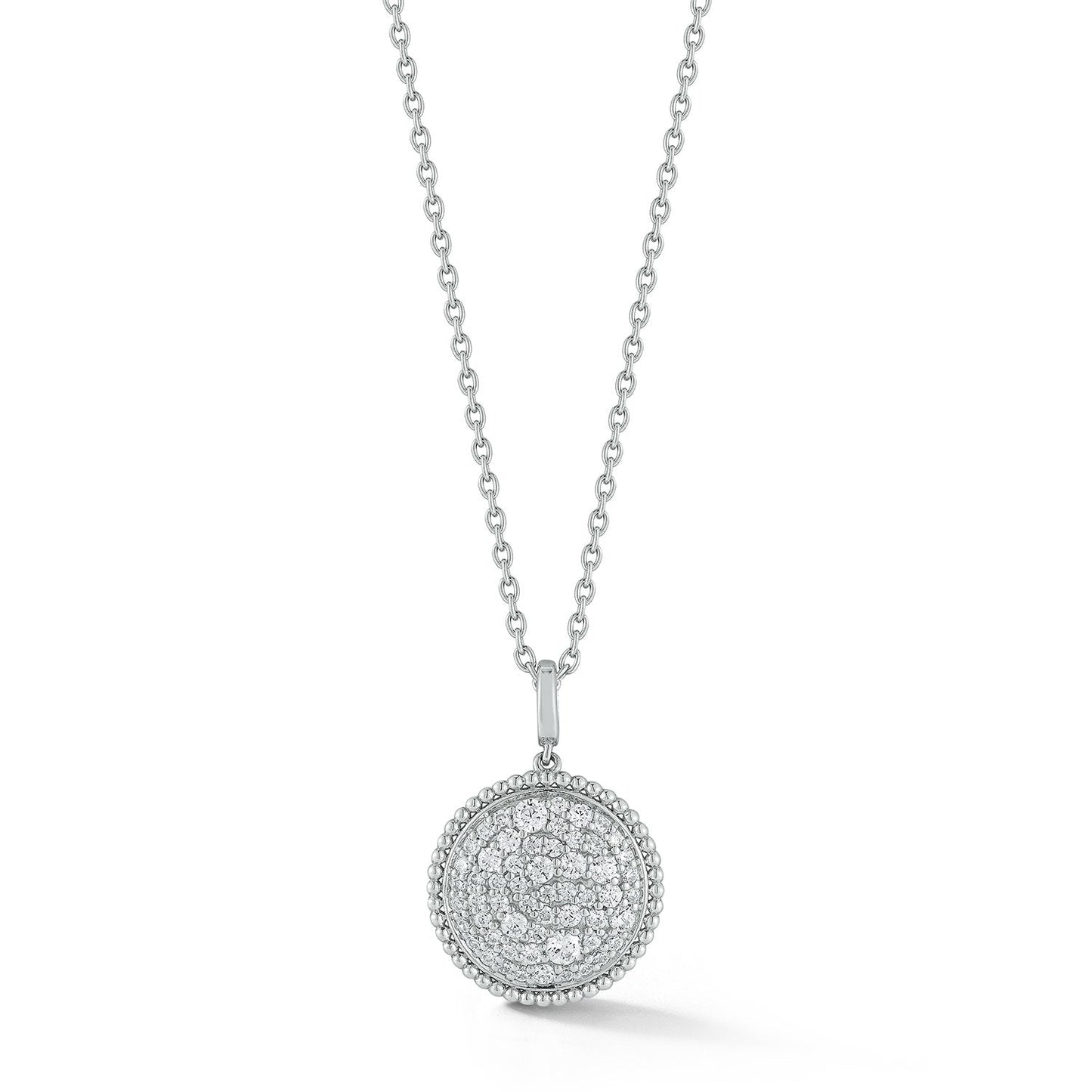 Medallion Pave Natural Diamond Necklace Carbon House