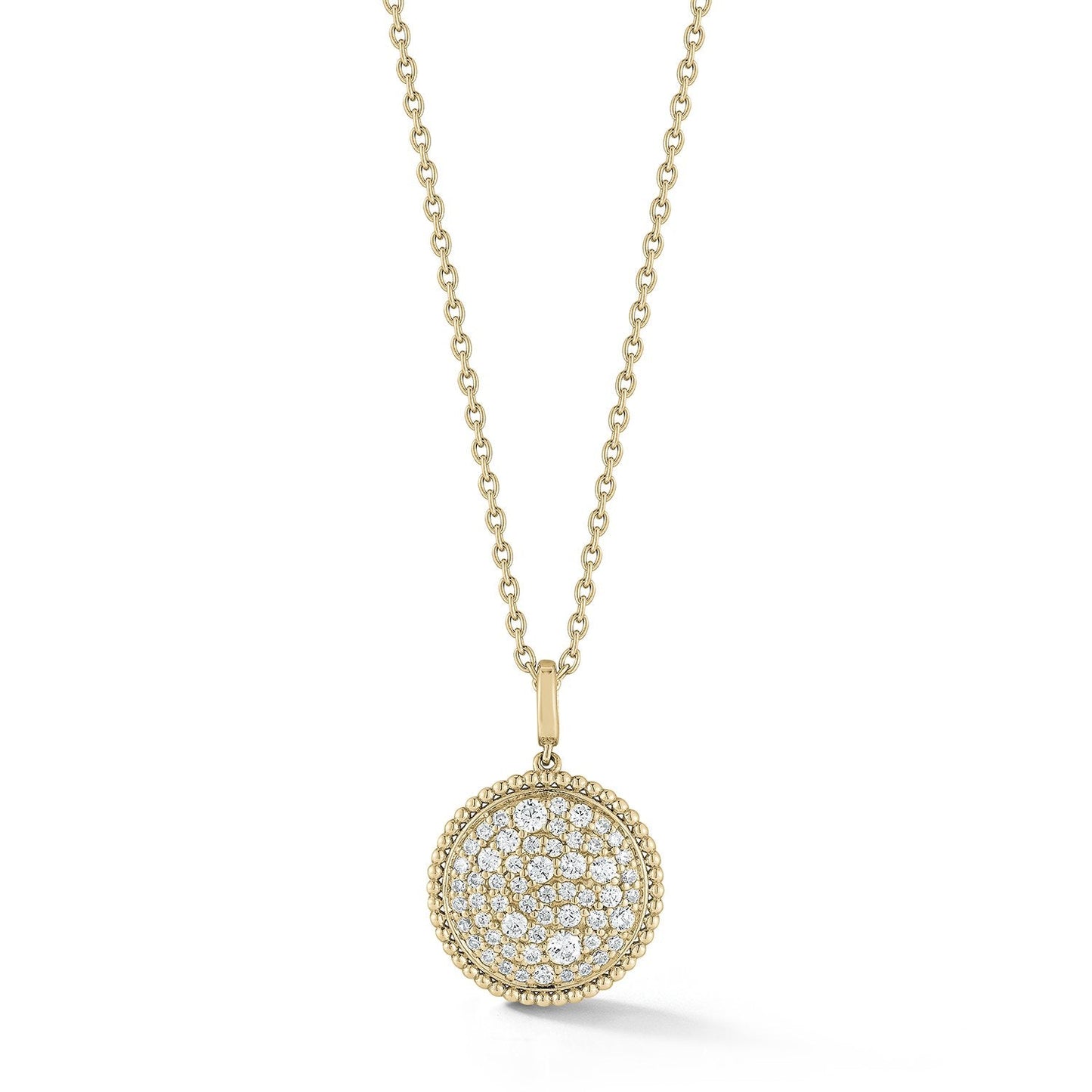 Medallion Pave Natural Diamond Necklace Carbon House