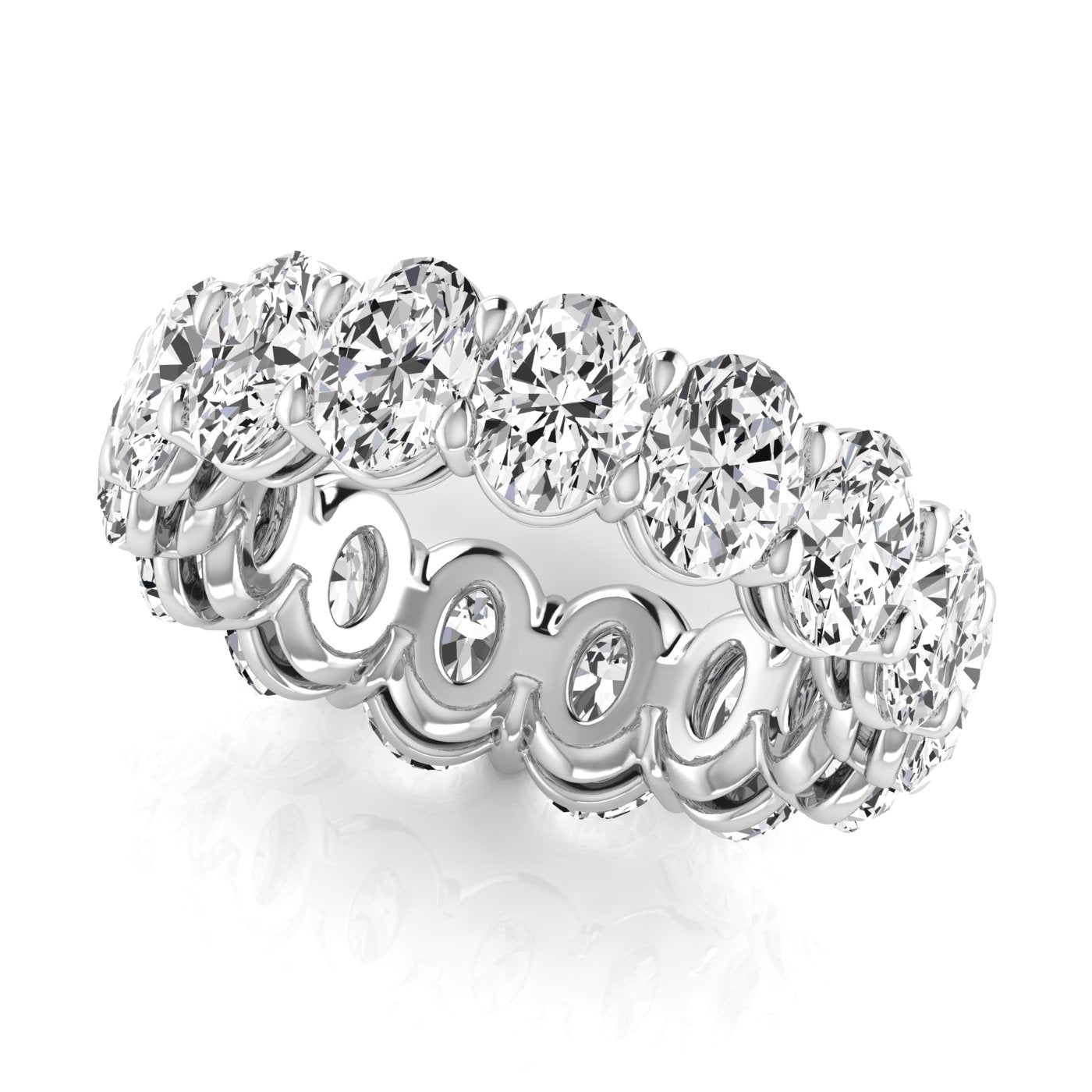 Oval Eternity Lab Diamond Band Ring Carbon House