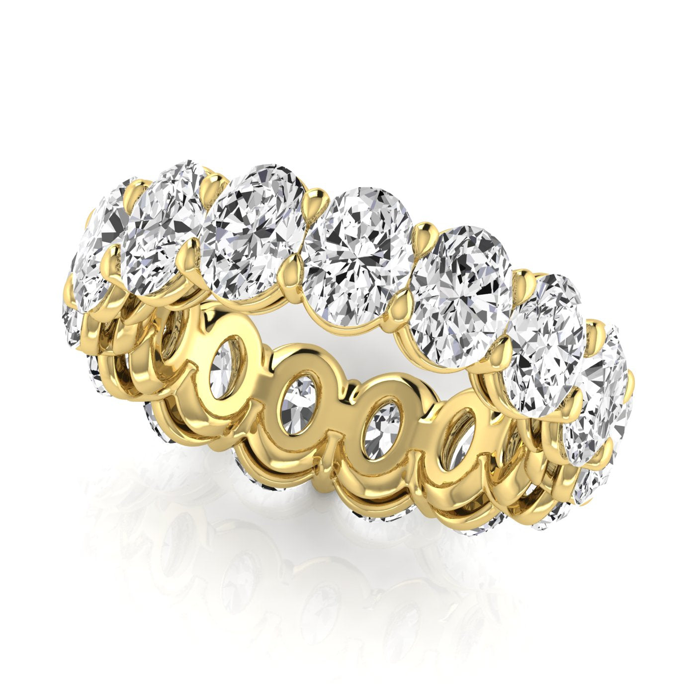 Oval Eternity Lab Diamond Band Ring Carbon House
