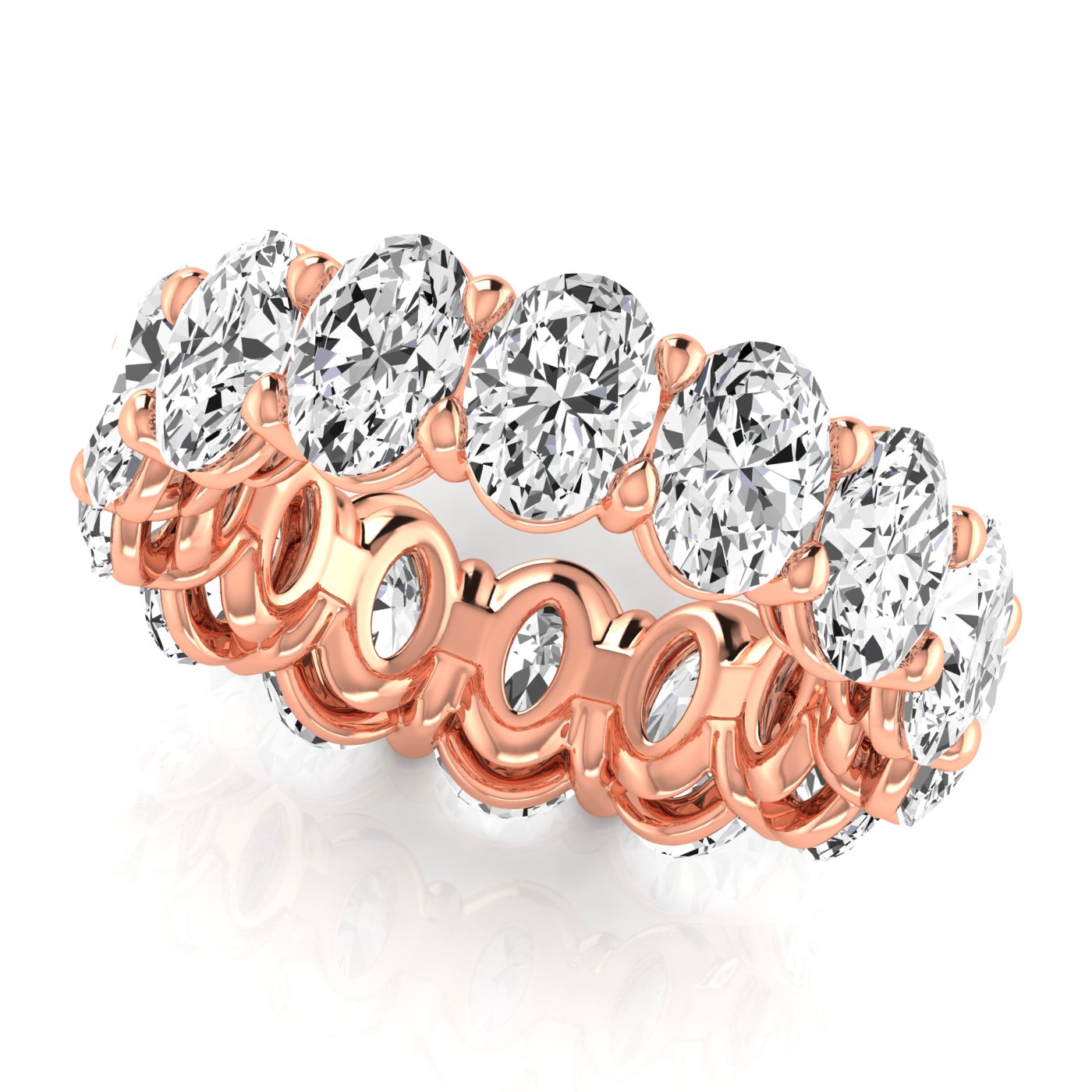 Oval Eternity Lab Diamond Band Ring Carbon House