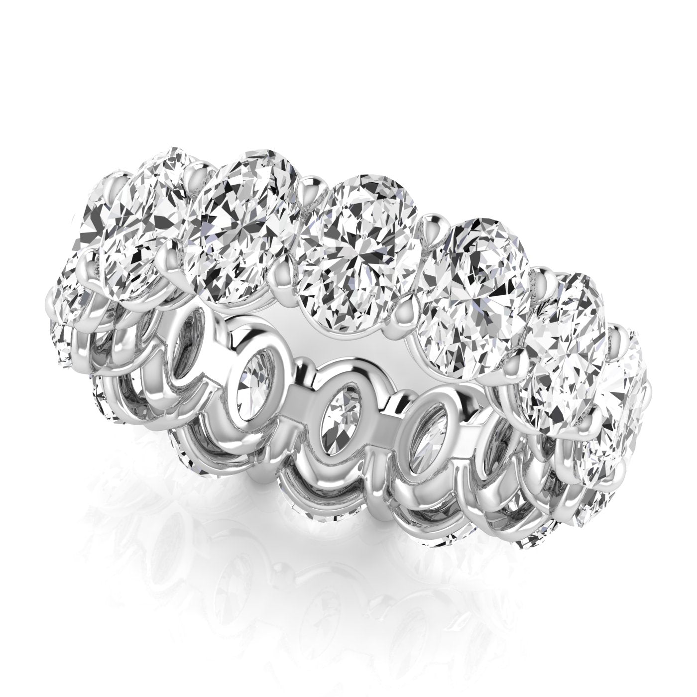 Oval Eternity Lab Diamond Band Ring Carbon House