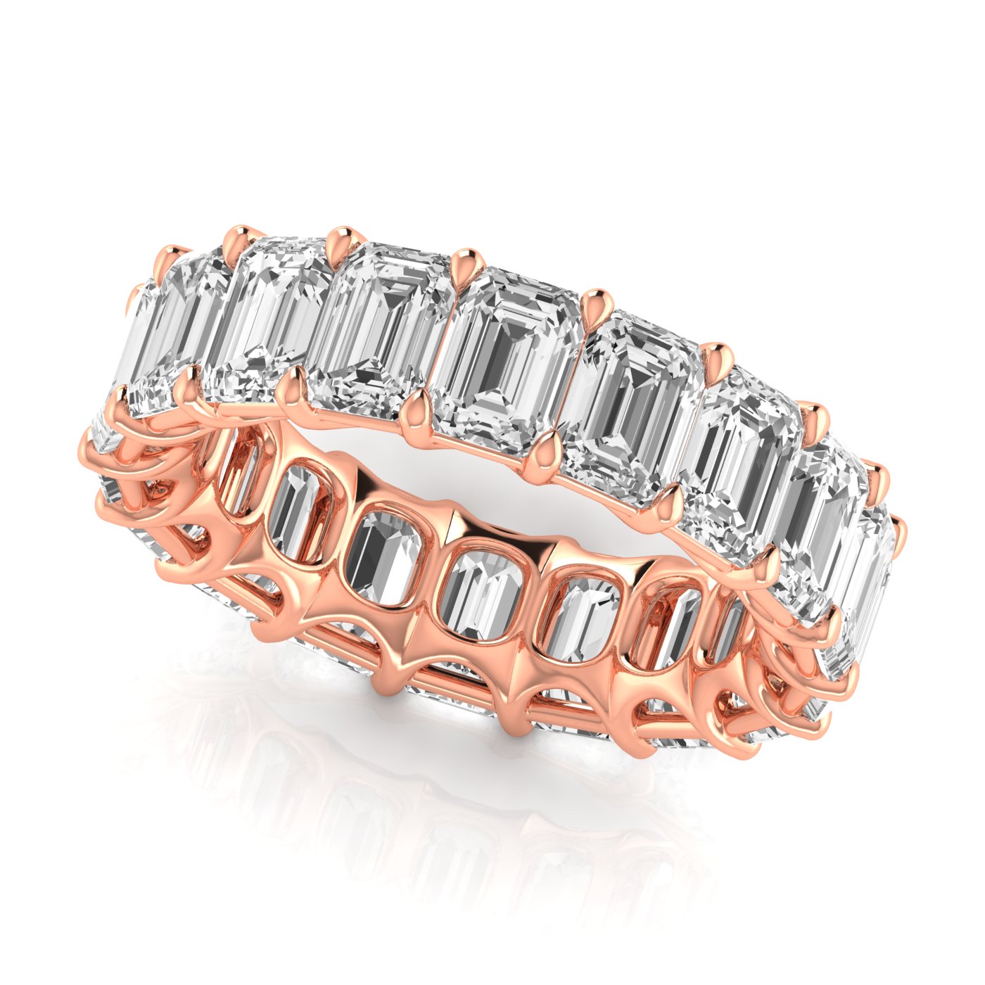 Emerald Eternity Lab Diamond Band Ring Carbon House