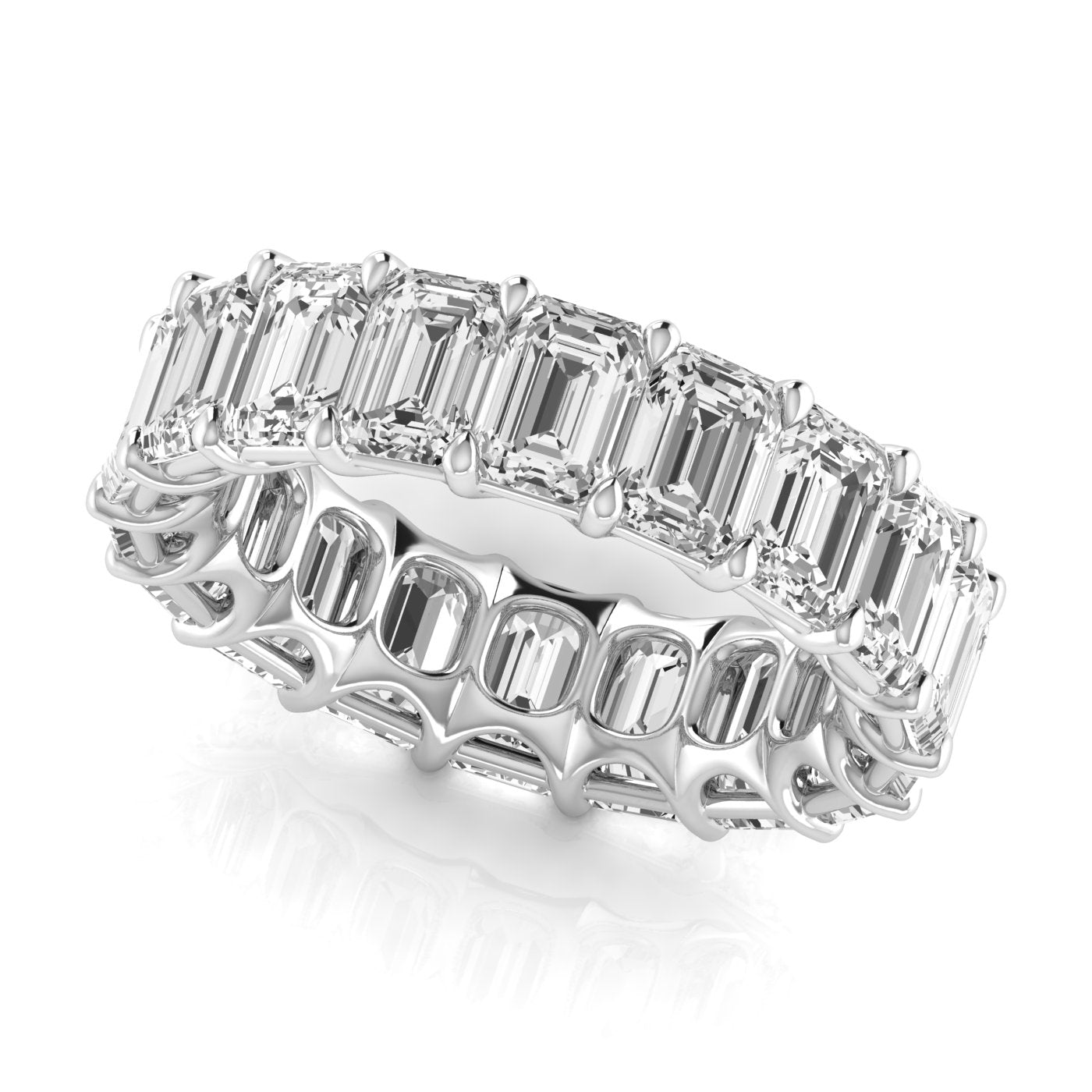 Emerald Eternity Lab Diamond Band Ring Carbon House