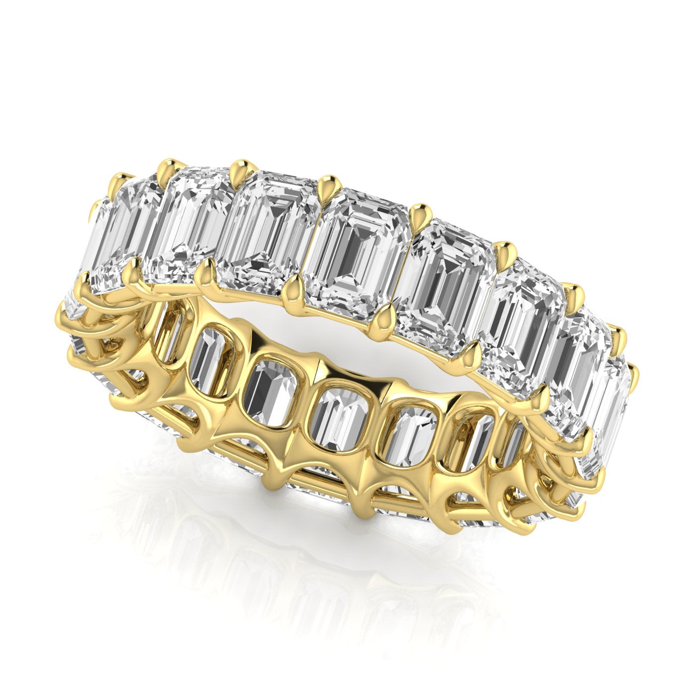 Emerald Eternity Lab Diamond Band Ring Carbon House
