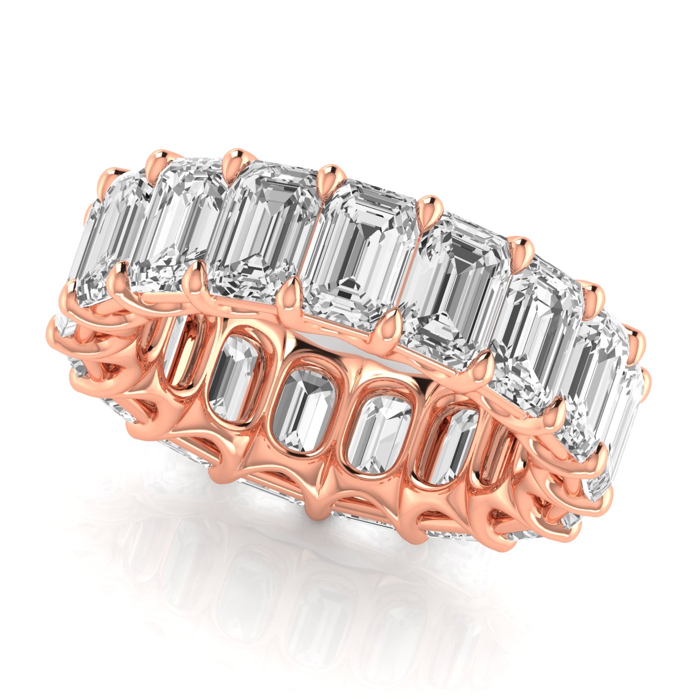 Emerald Eternity Lab Diamond Band Ring Carbon House