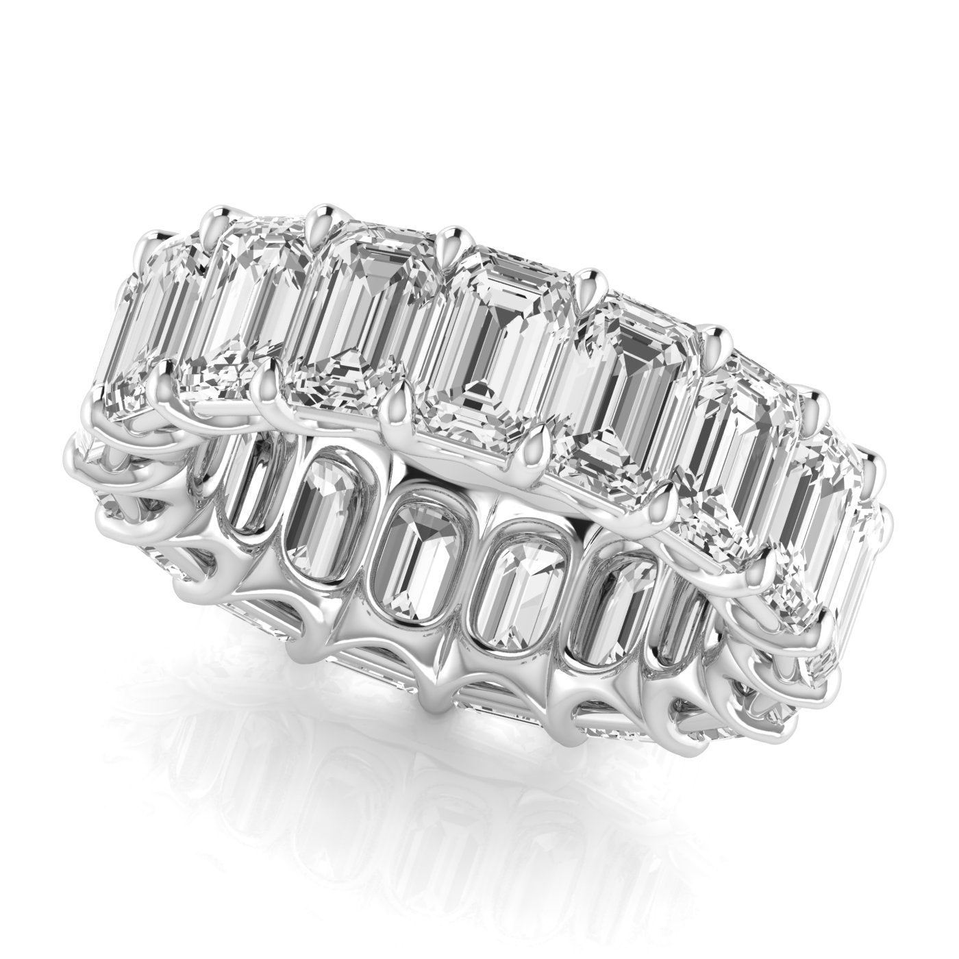 Emerald Eternity Lab Diamond Band Ring Carbon House